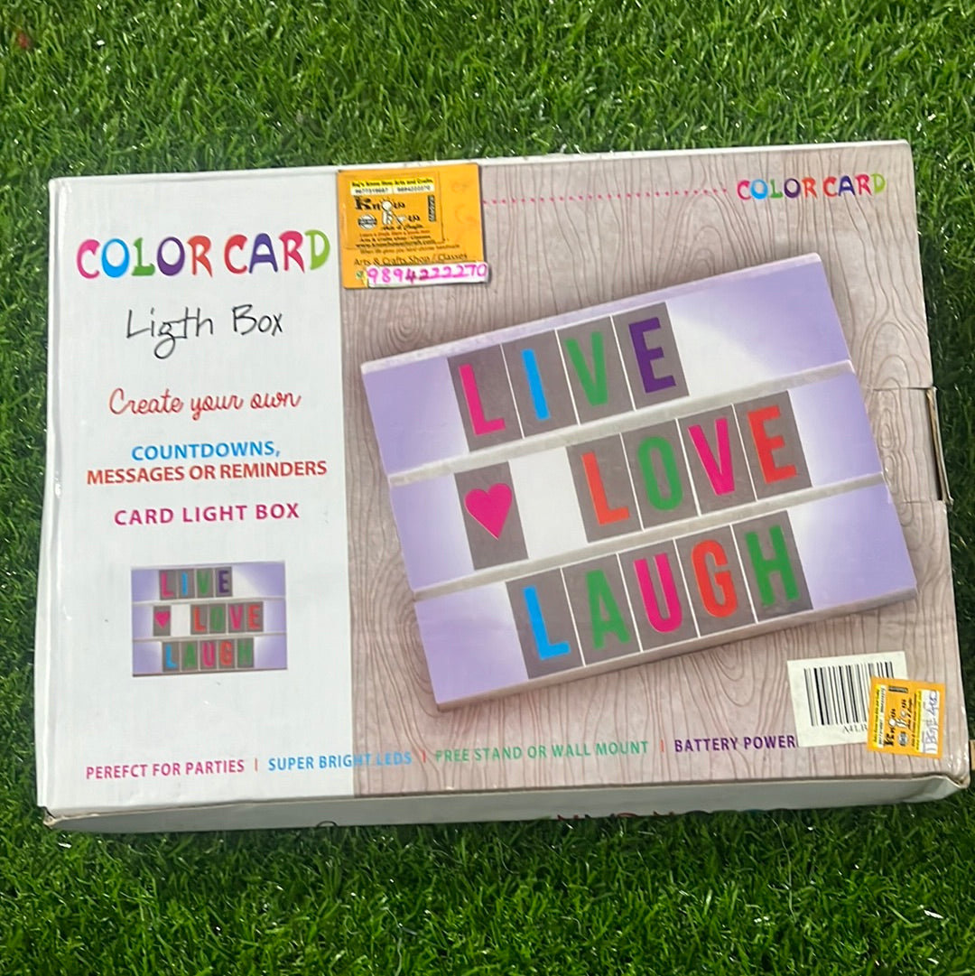 Color card light box – KnowHowArtCraft