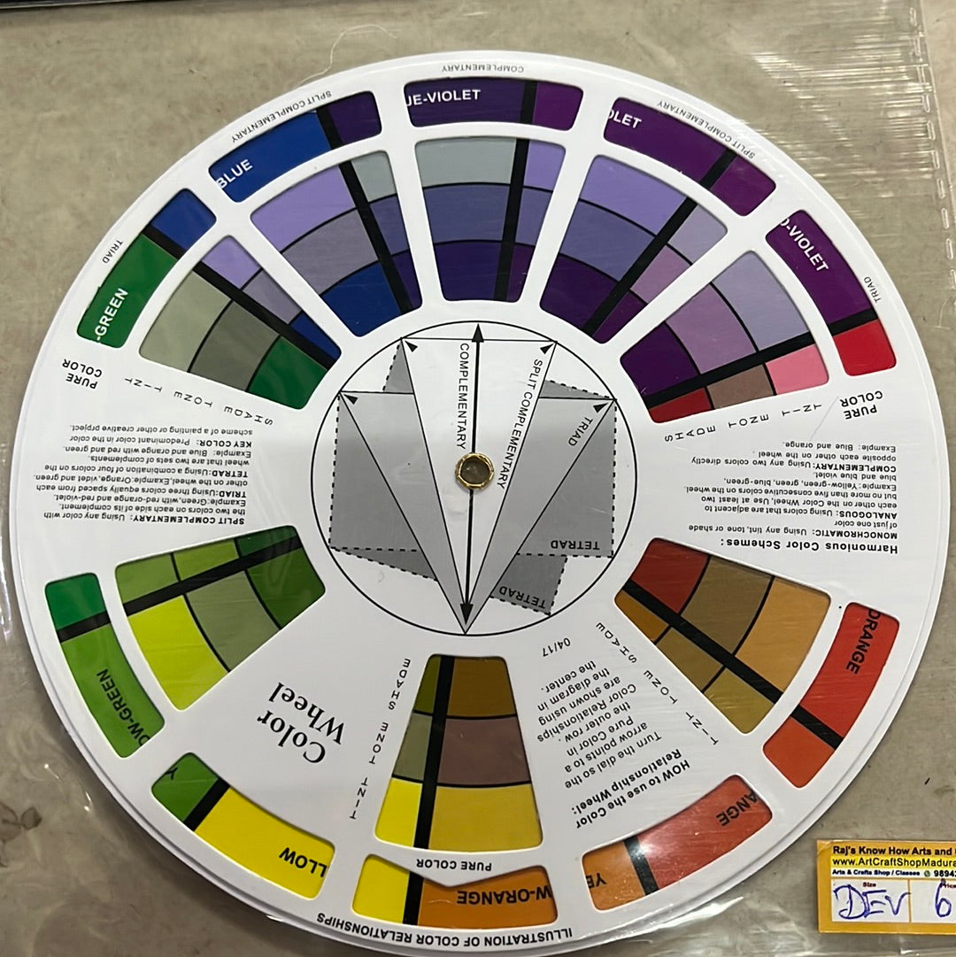 Artist color wheel small  size mixing color