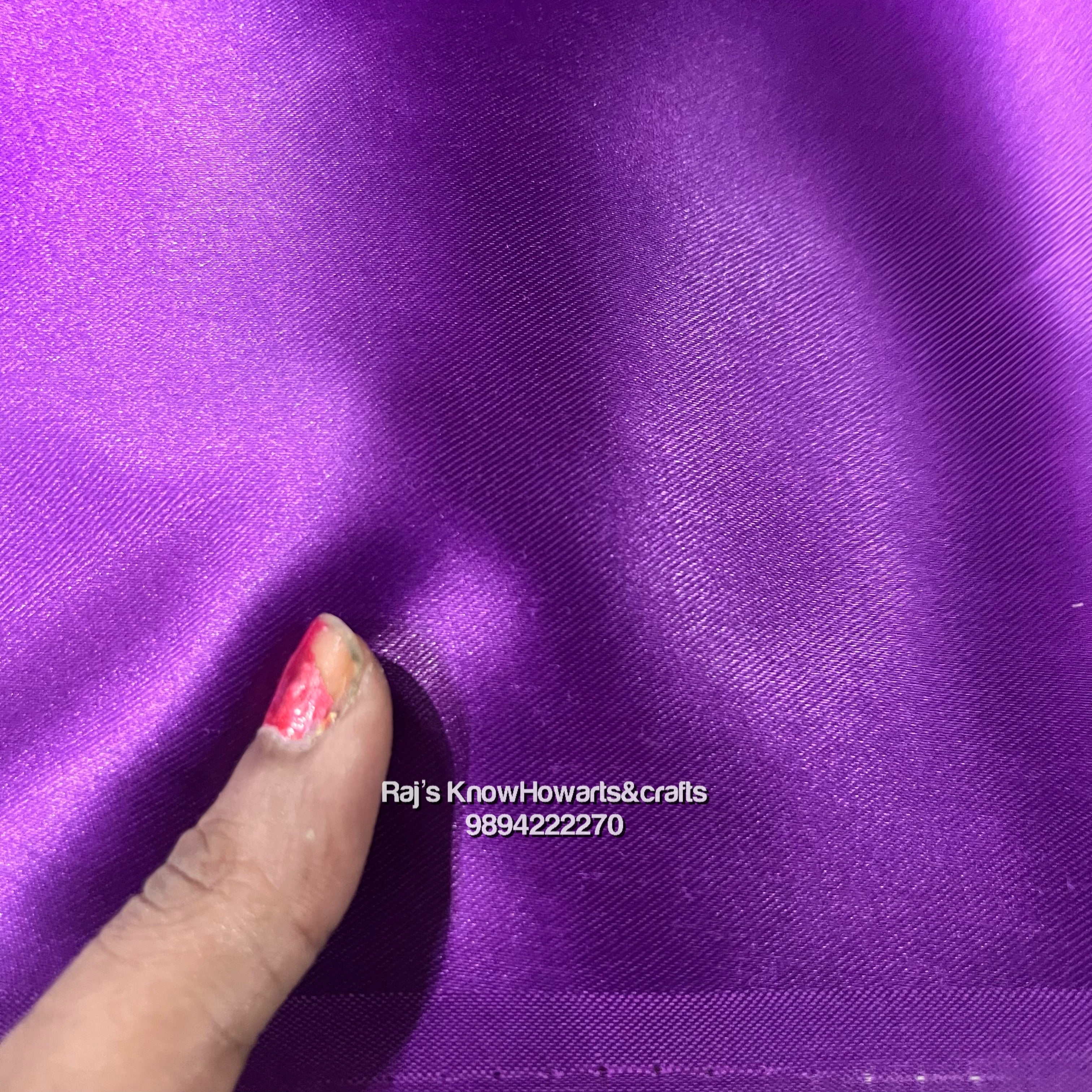 Purple colour Satin cloth - 1 Meter