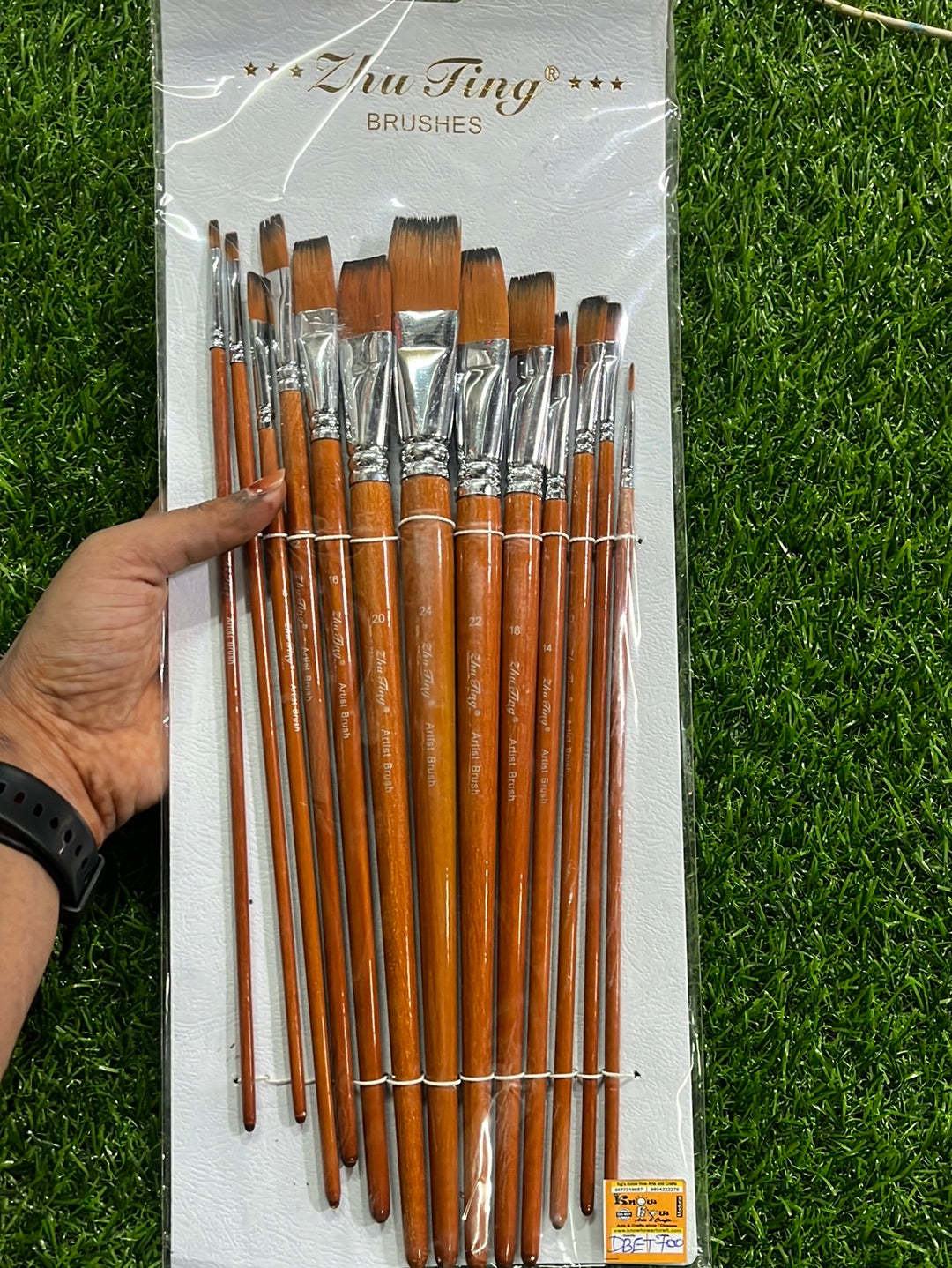 Artist Flat Tip paint brush set 13 brush