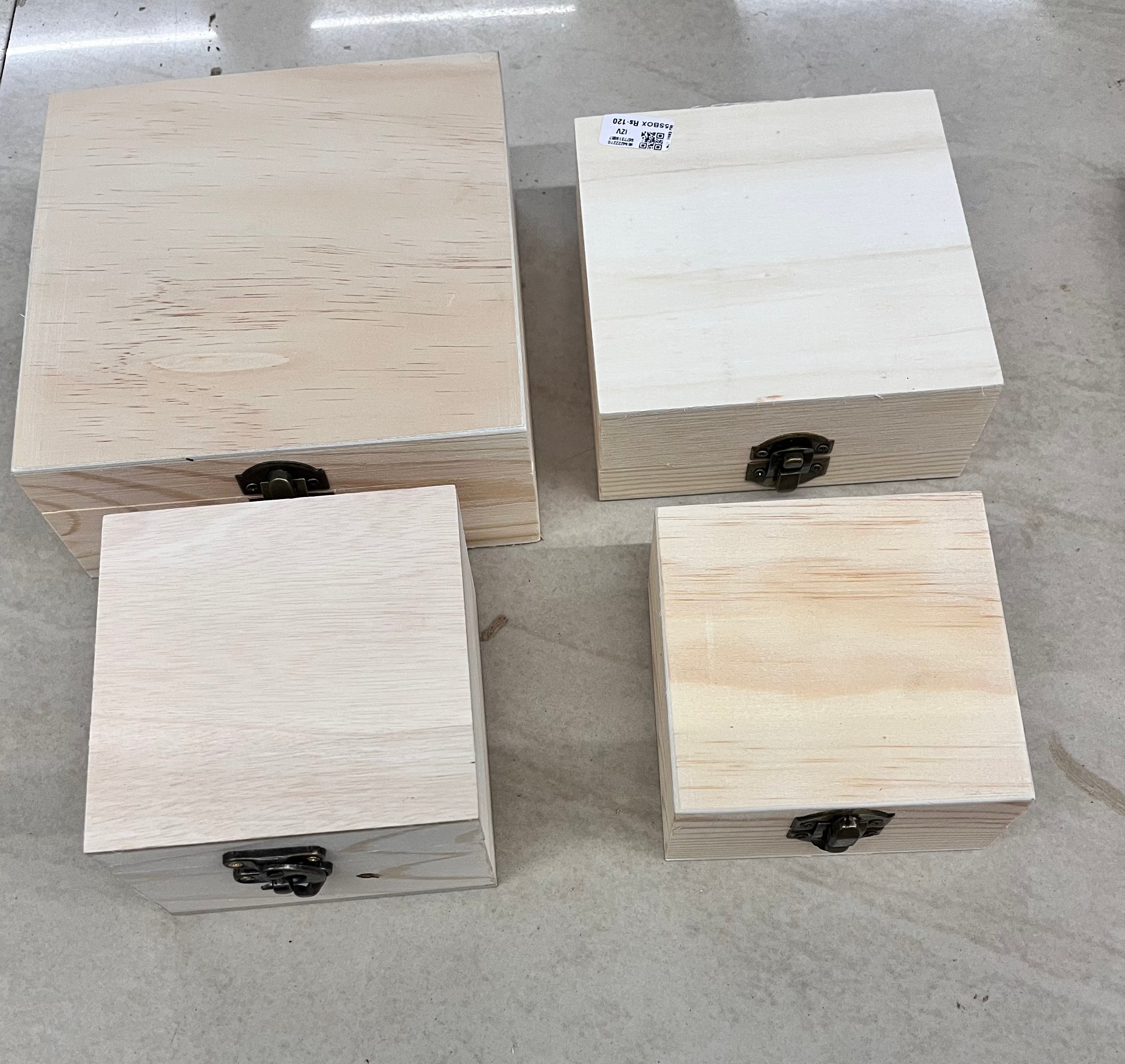 Jewelry storage wood square box-1piece