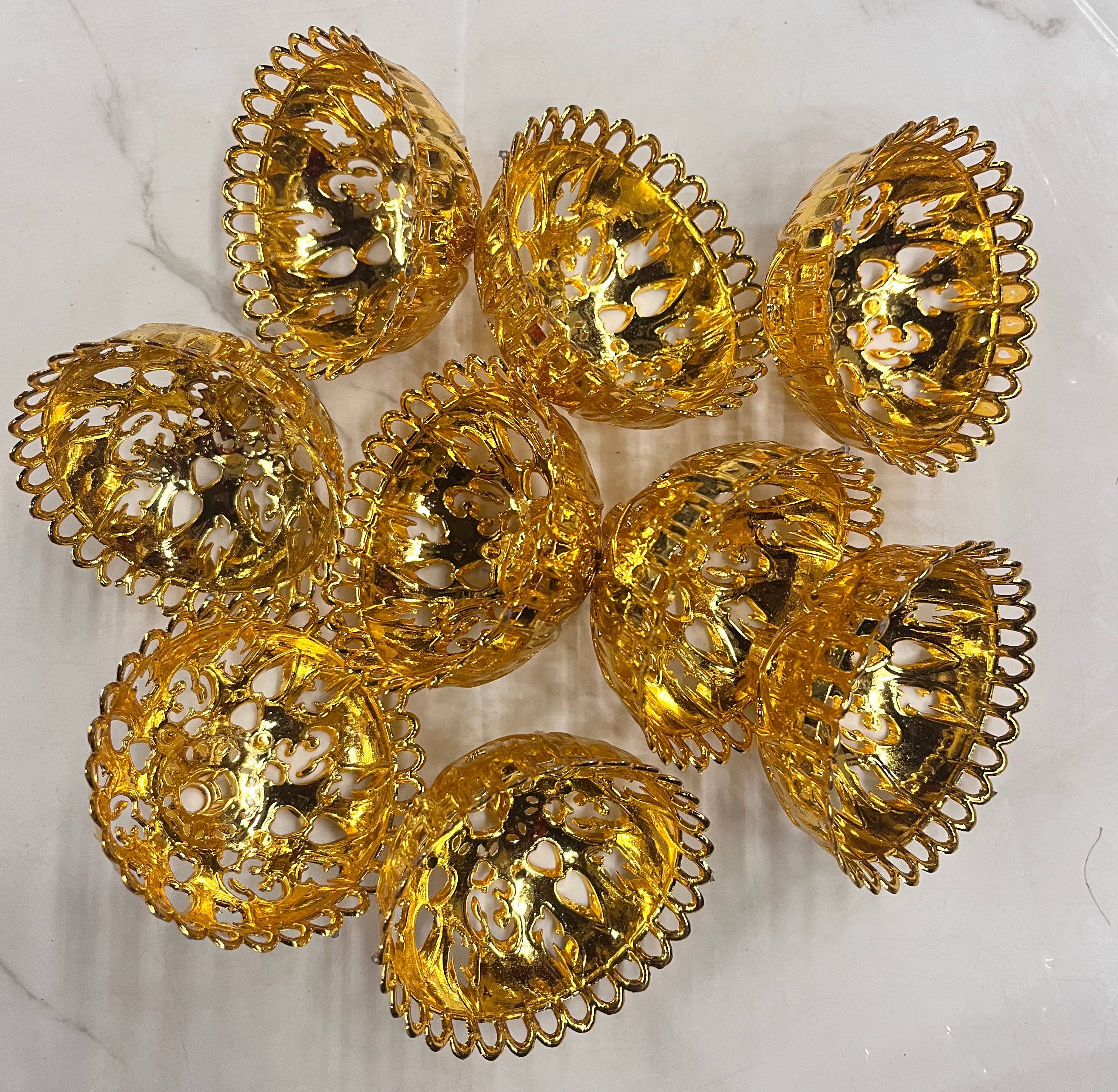 Golden plastic head cap big size-4piece pack