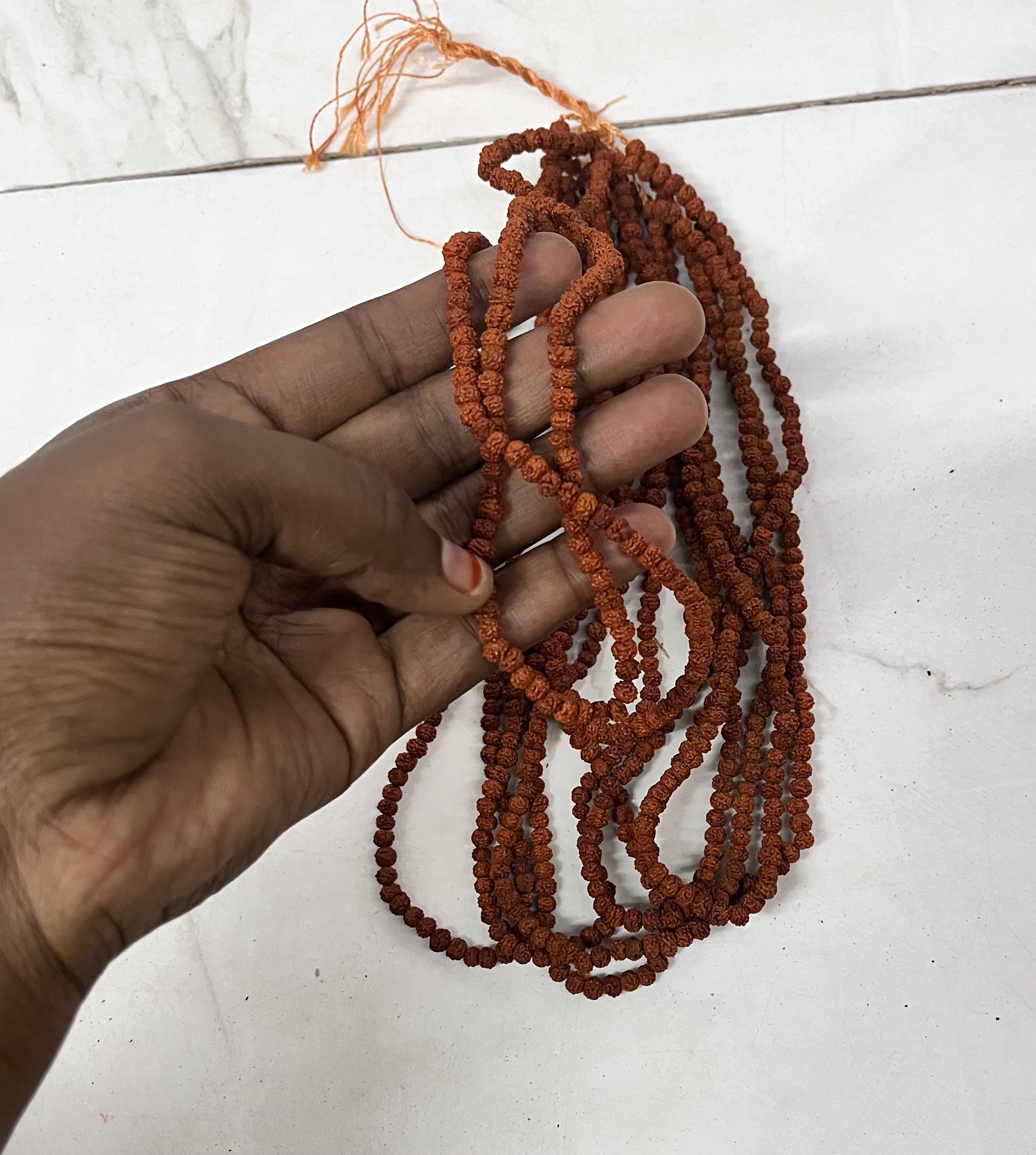 Rudraksha mala wooden beads 72 piece per line