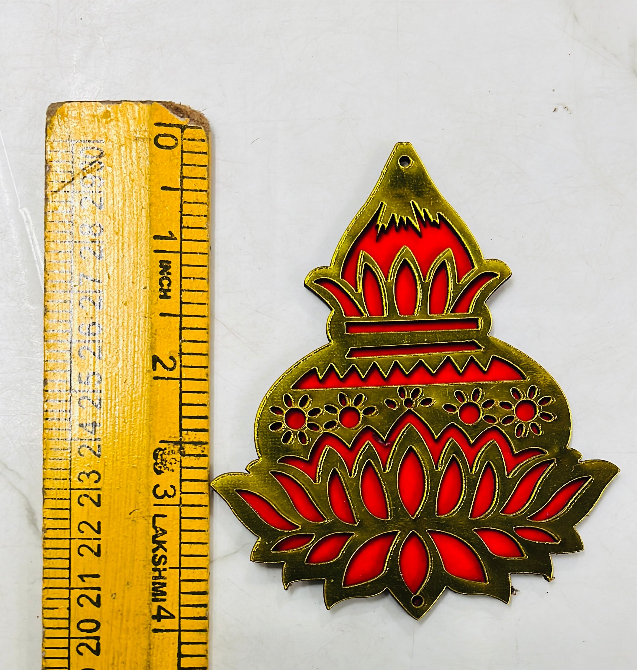 Kalasham velvet Wooden cutout 4inch-4piece pack
