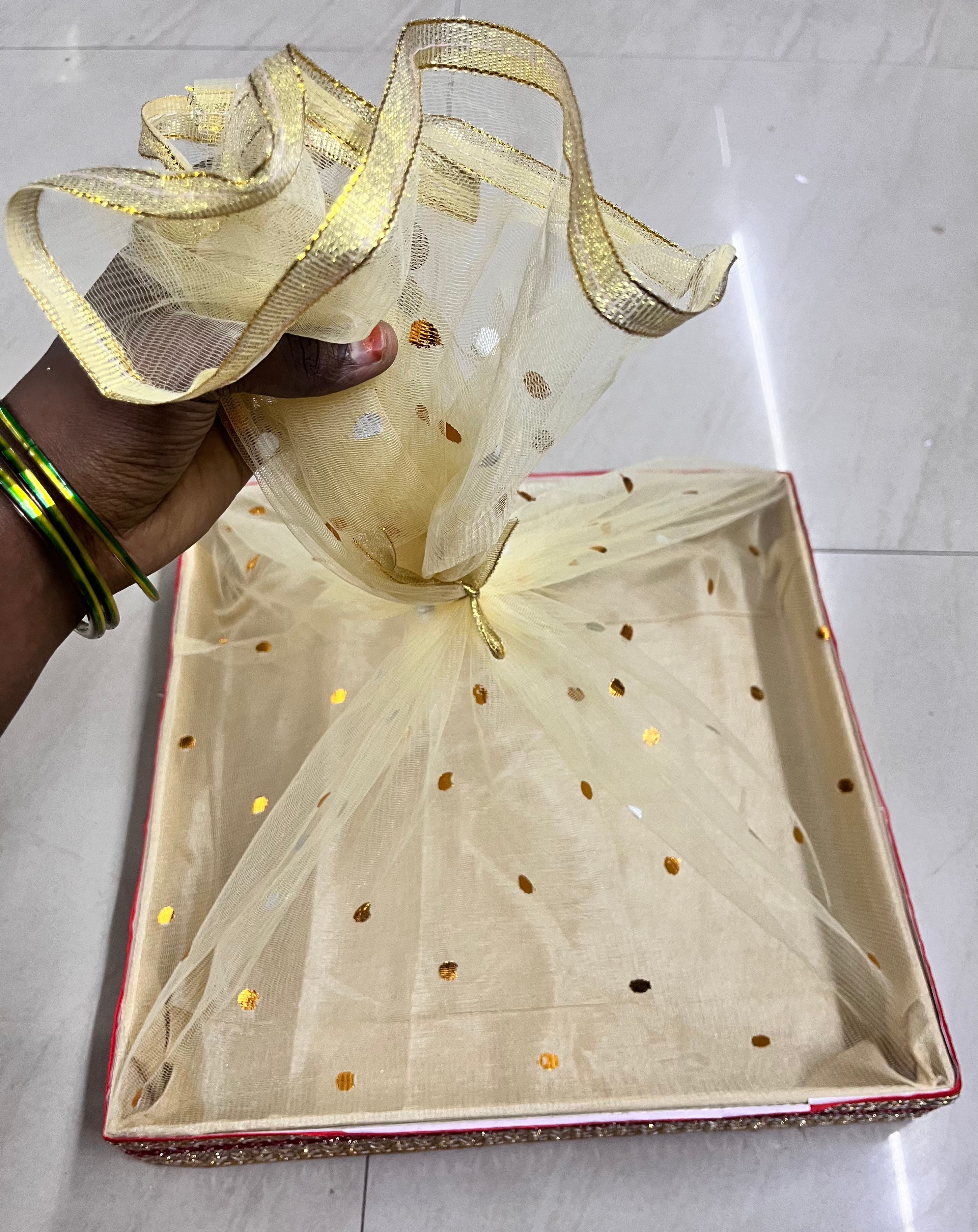 Luxury square gift hamper basket 14x14 inch -1piece pack