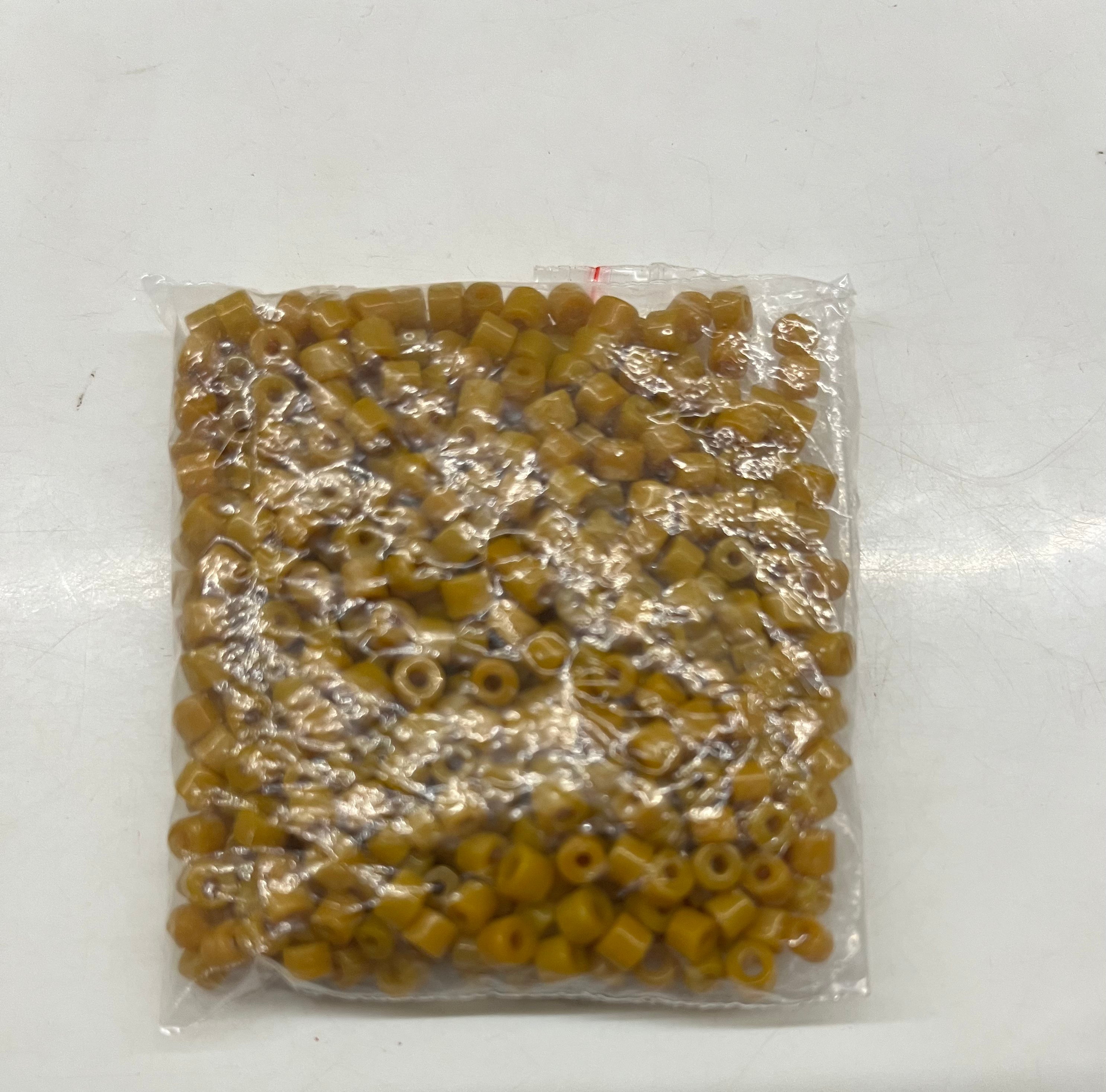 Drum Glass beads yellow mini -3 -50g pack