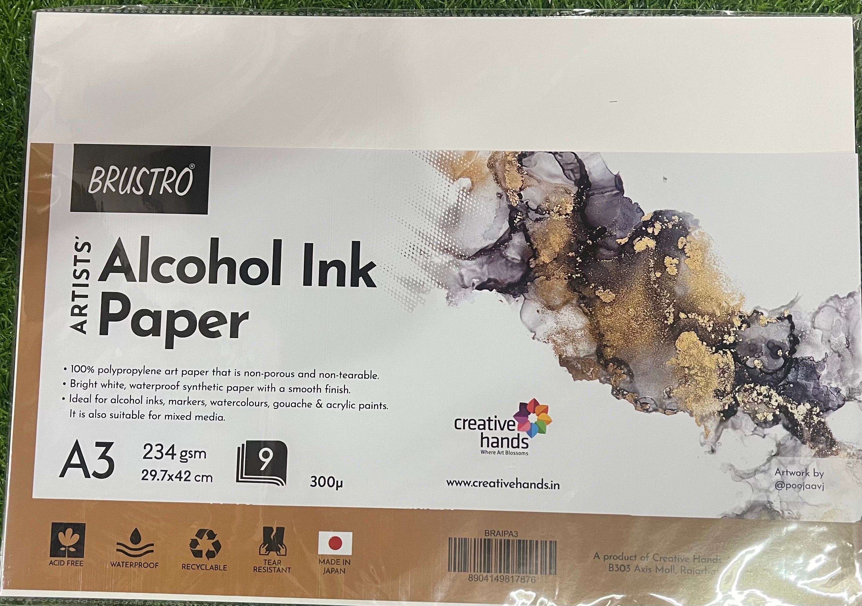 Brustro Artists Alcohol Ink paper A3 Size 234 gsm