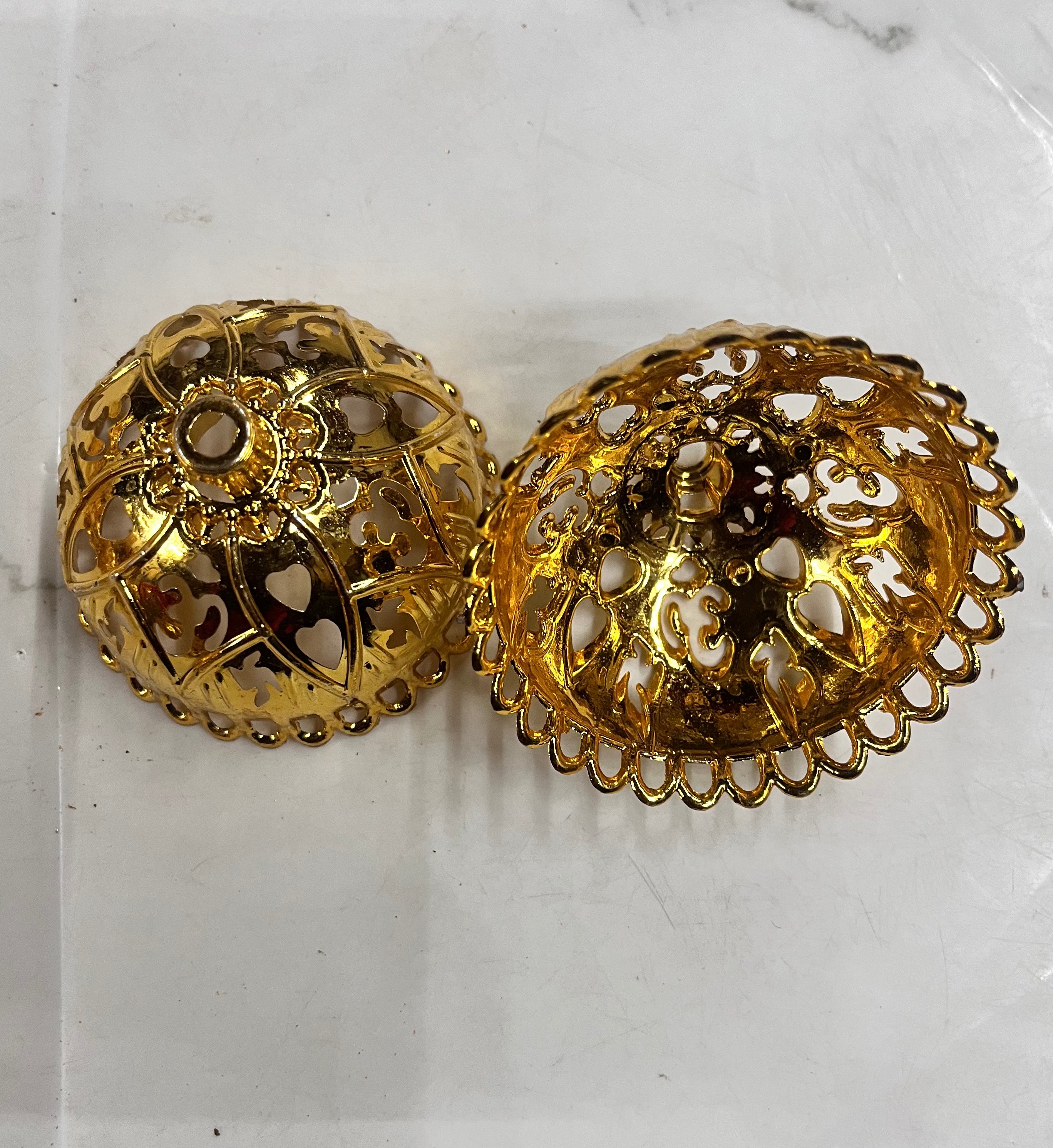 Golden plastic head cap big size-4piece pack