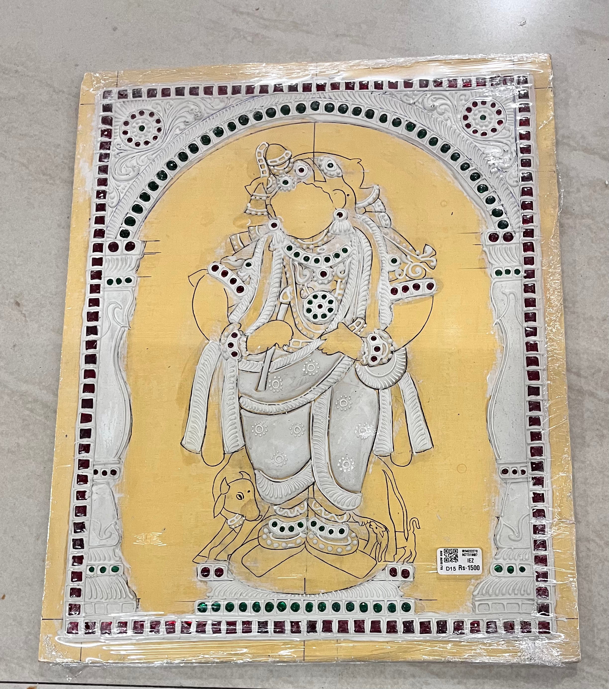 Standing Krishna Tanjore Muck Board 12x15 -1Board(15 days delivery time)