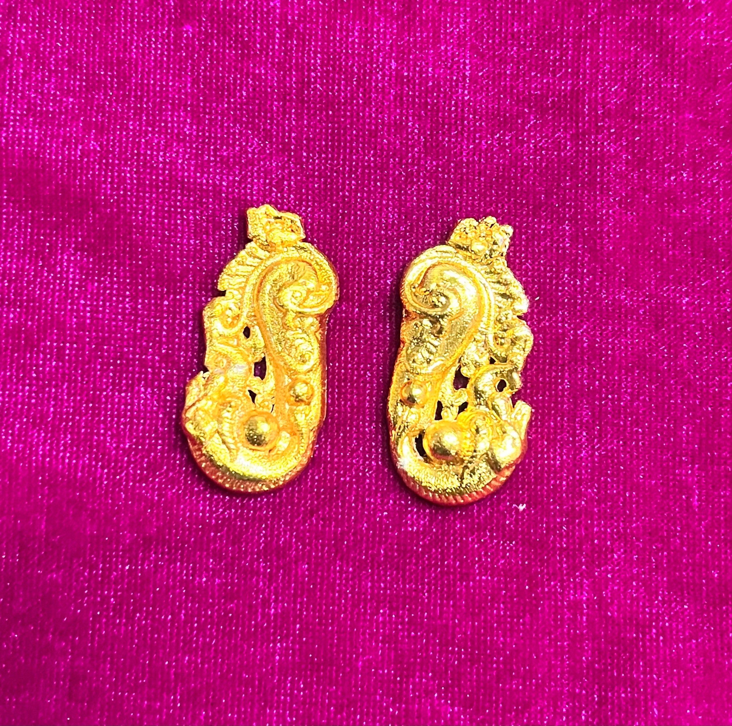 Karnapathakam gold cut earringsdifferent size available Goddoss jewelry-1piece pack
