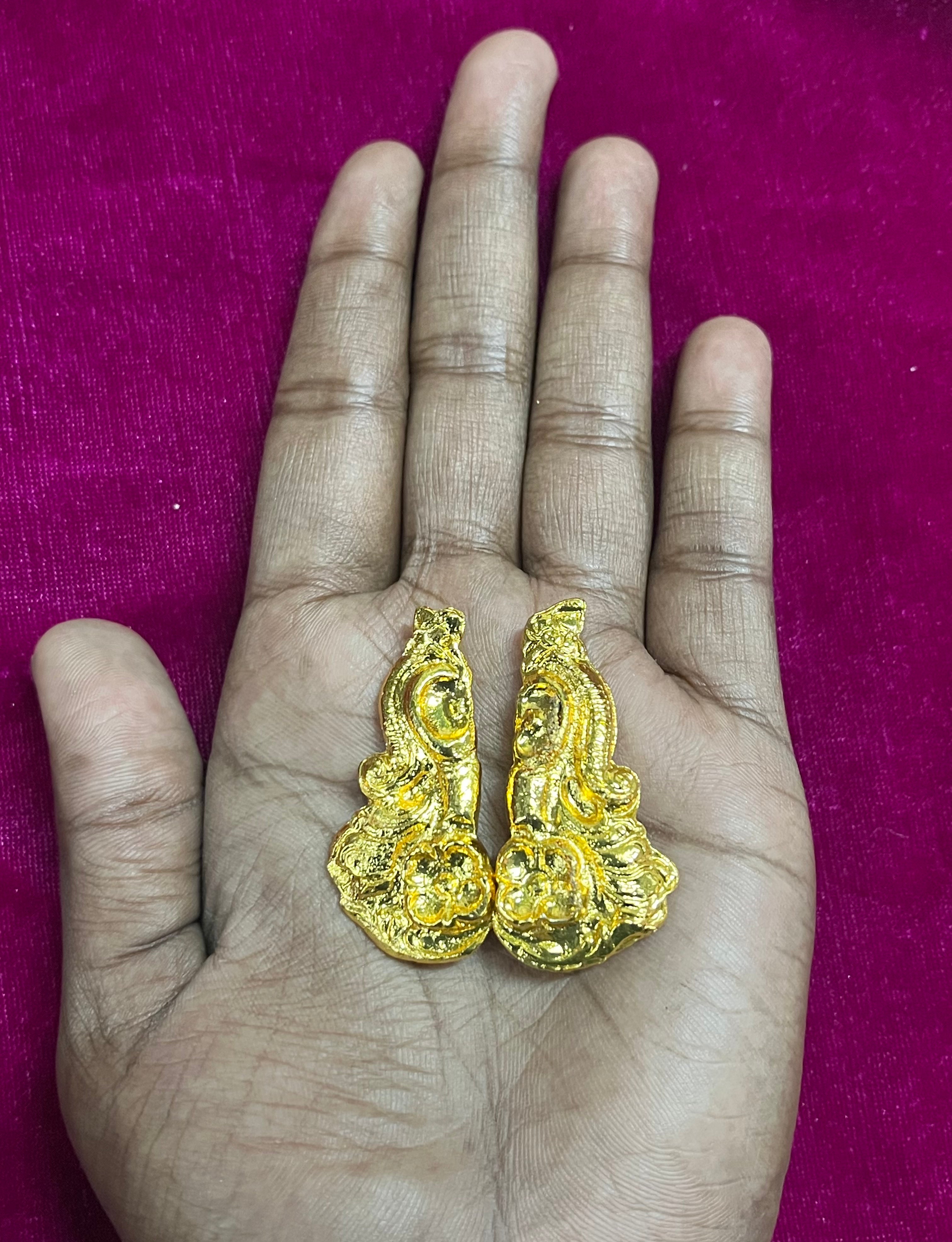 Karnapathakam gold cut earringsdifferent size available Goddoss jewelry-1piece pack