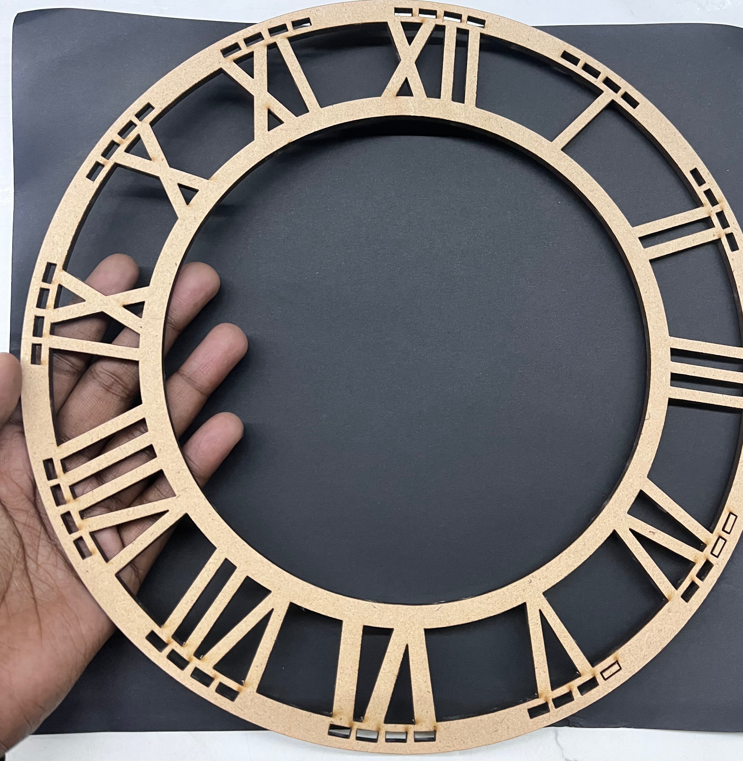 Wooden mdf clock roman 10inch