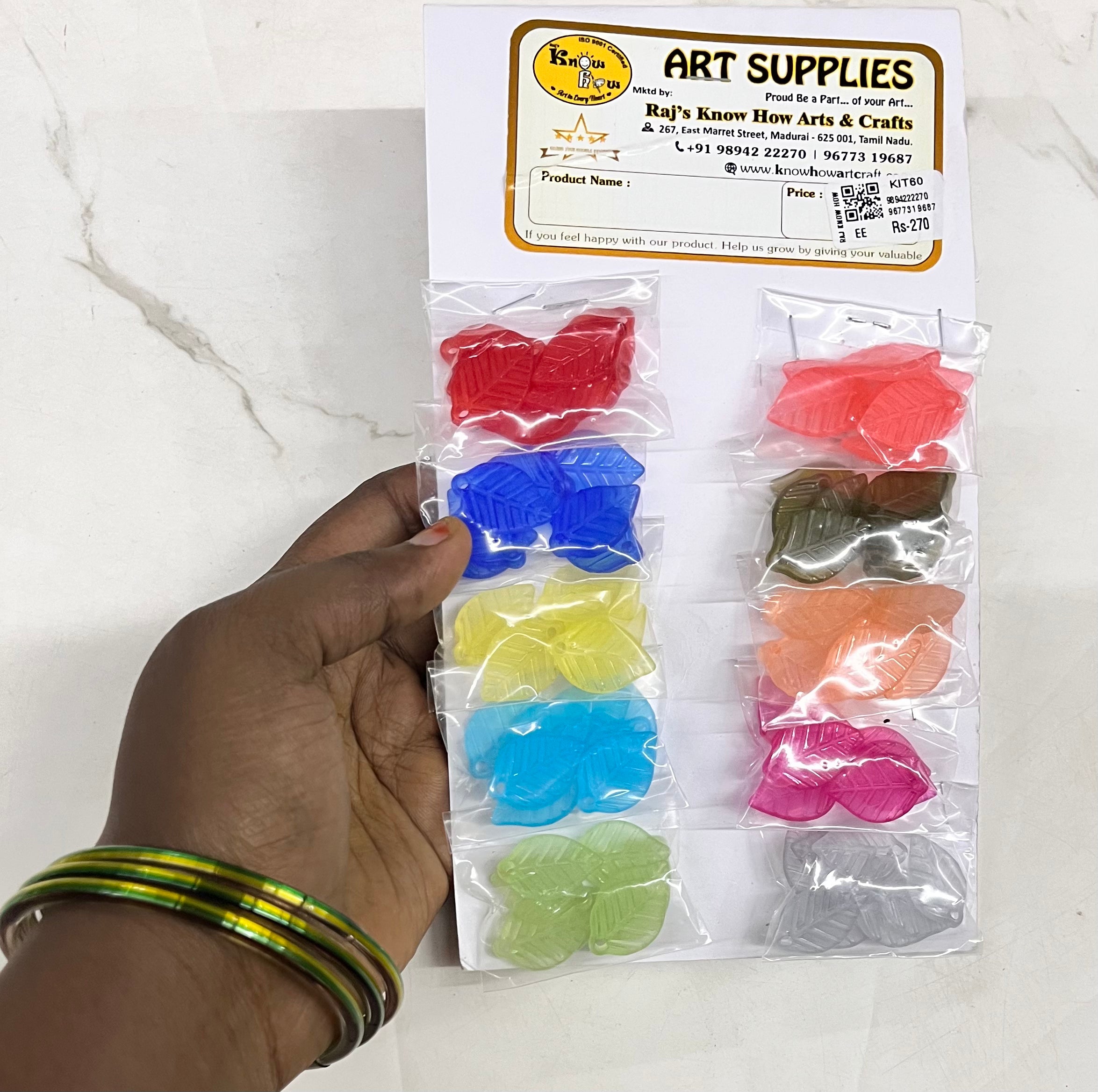 Plain leaf beads kit -1pack KIT60