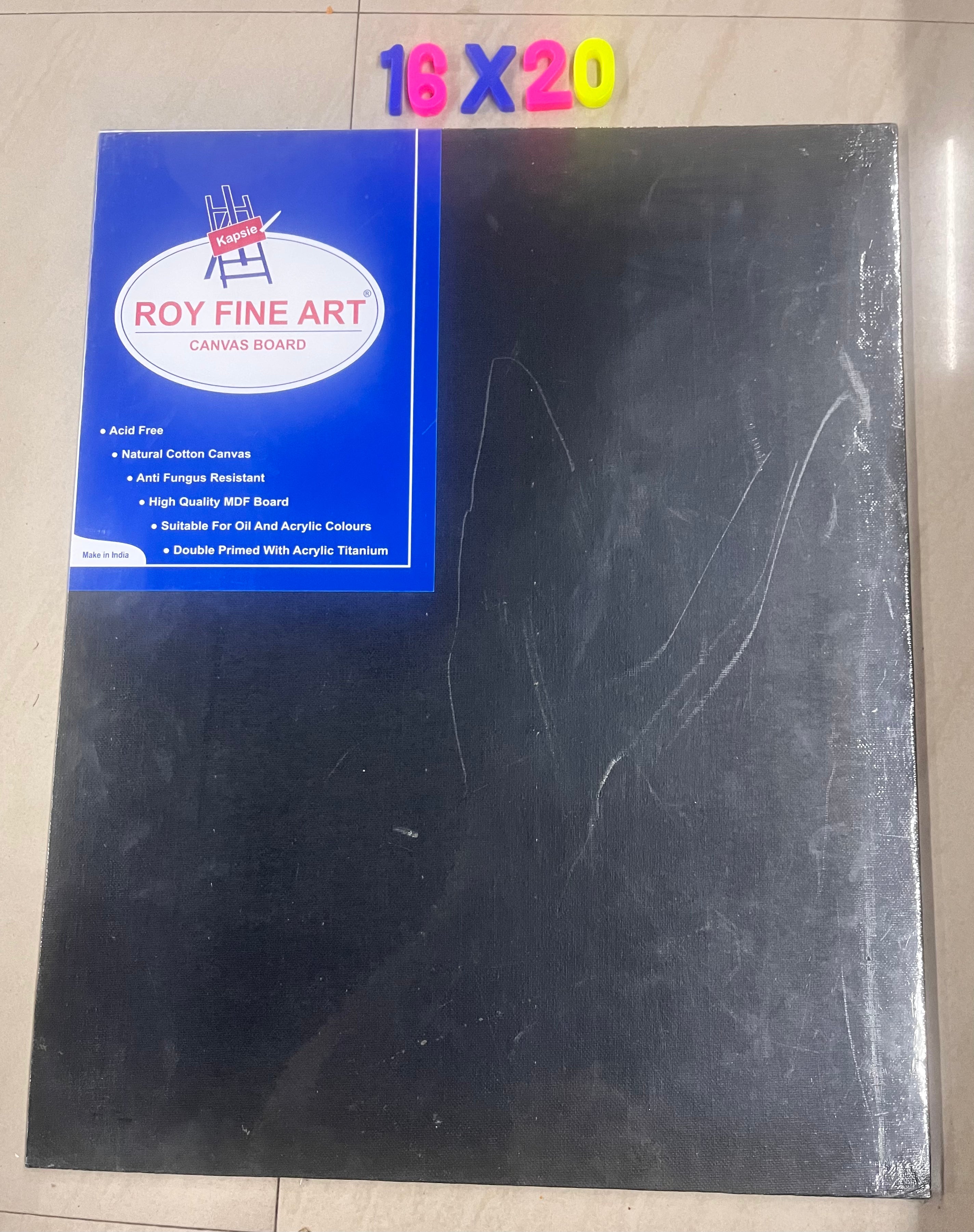 Roy fine art black canvas board