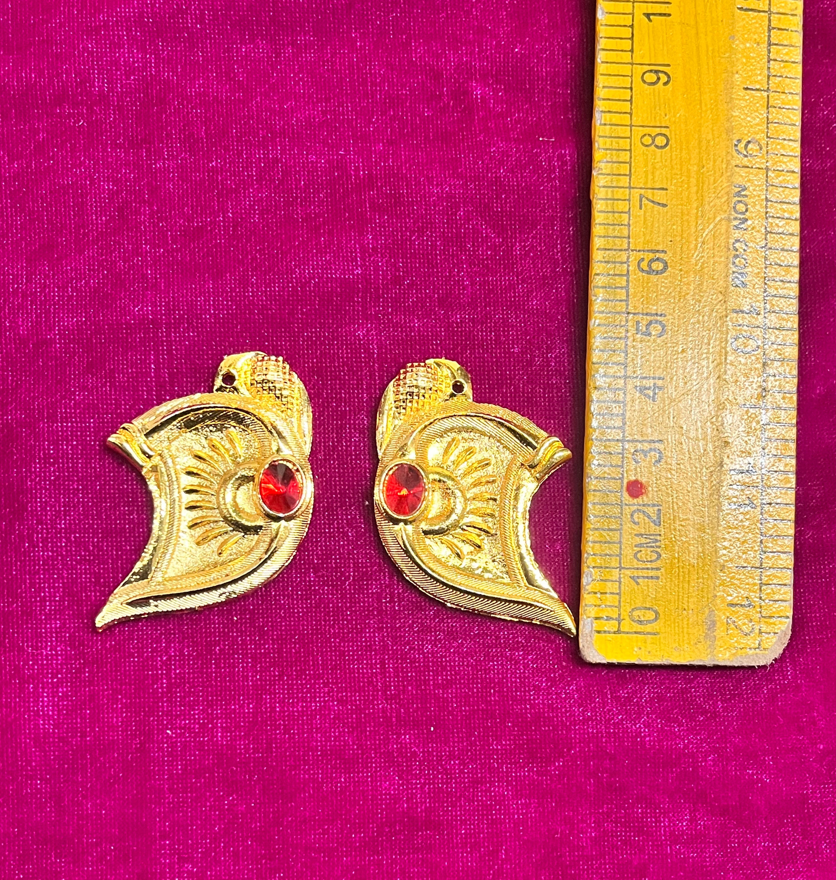 Gold ganesh ears gold cut (3inch&4inch )Goddoss jewelry-1piece pack