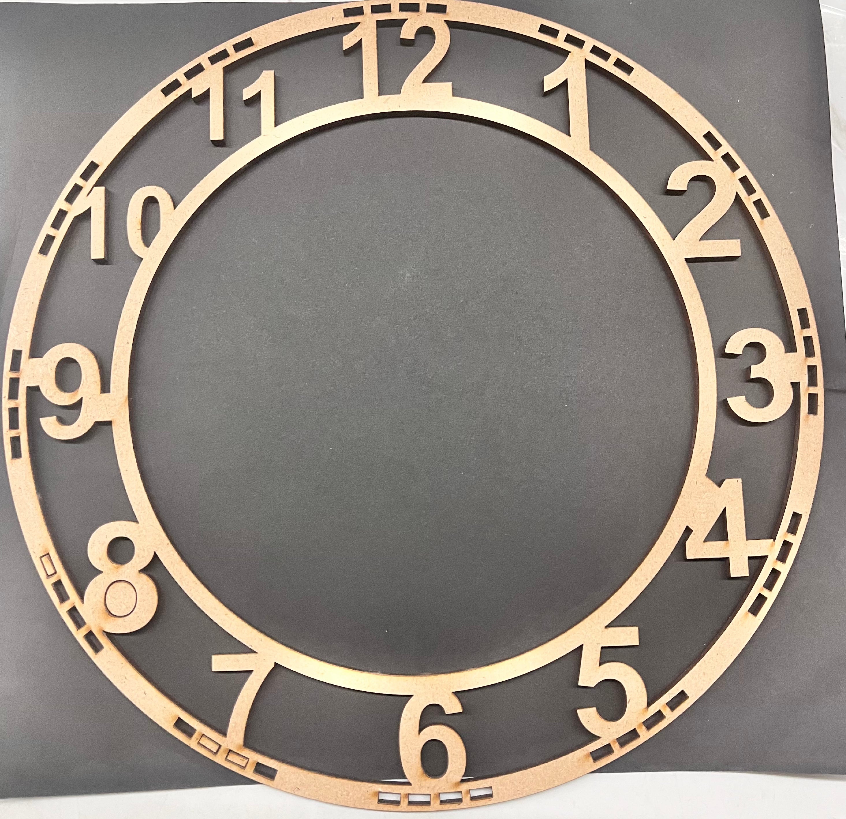Wooden mdf clock number 10inch