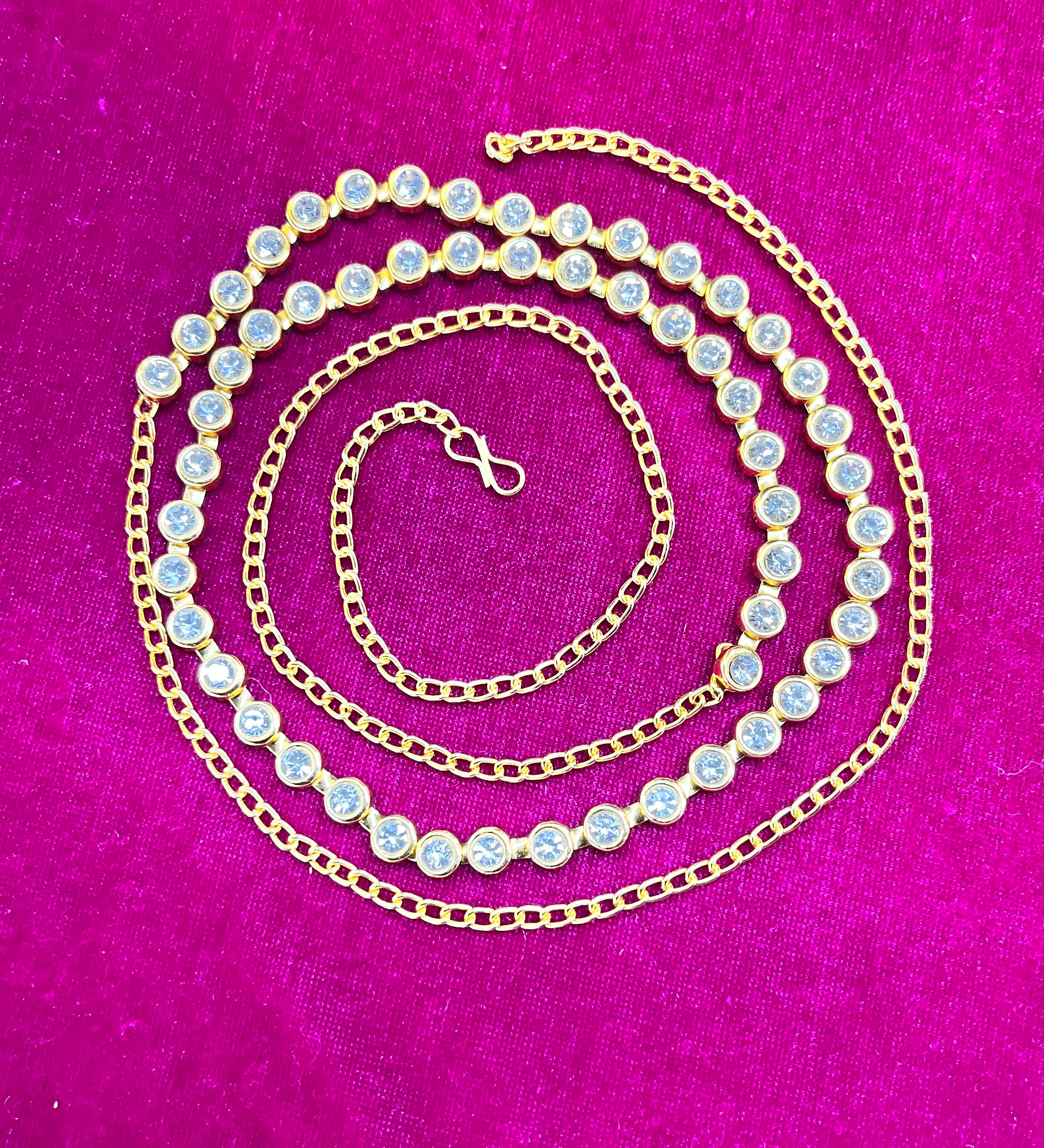 One stone ottiyanam with chain Goddoss jewelry-1piece pack-/PPOT