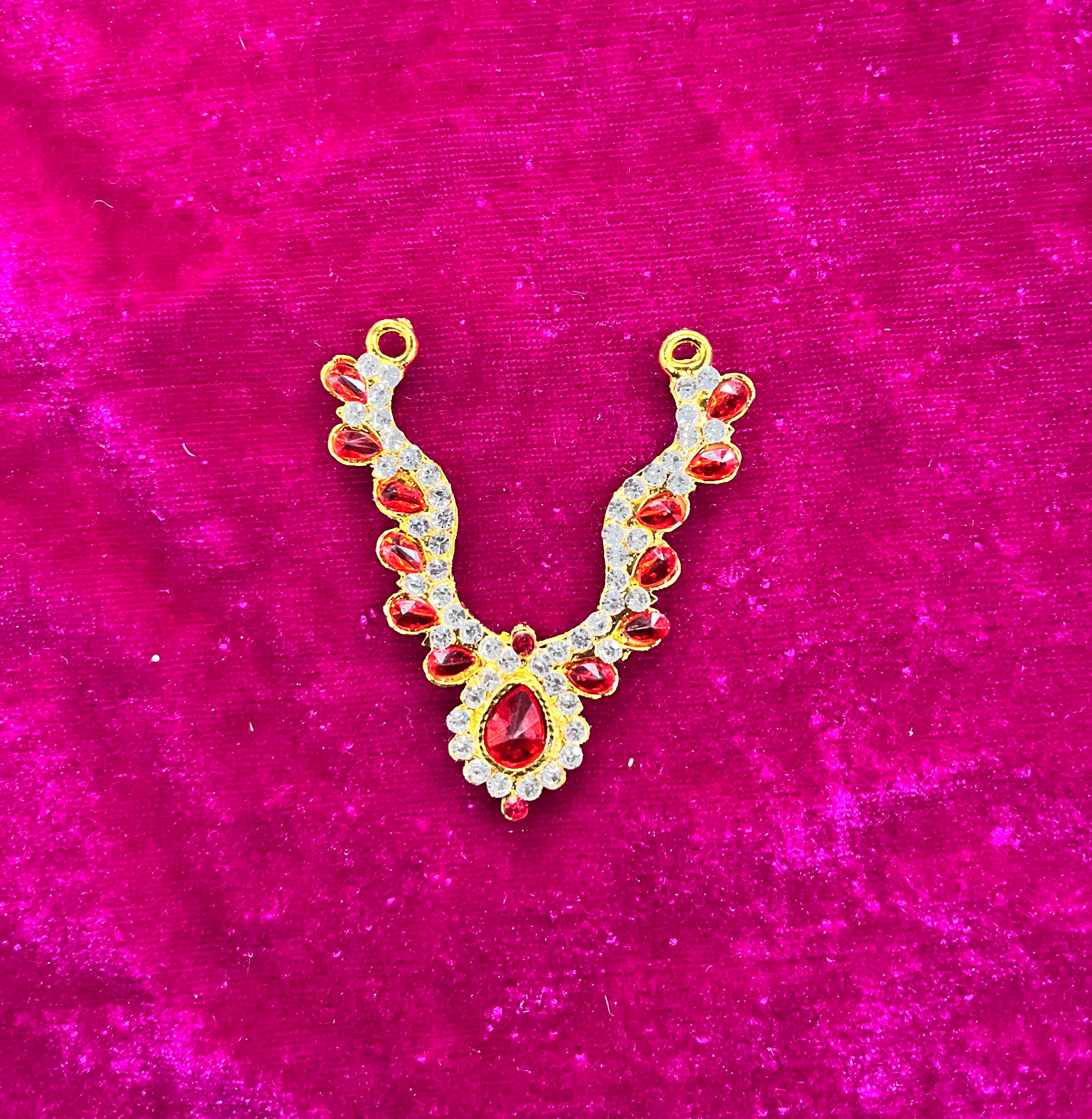 Necklace mini stone red -NLMSR Goddess jewelry-1piece assorted designs