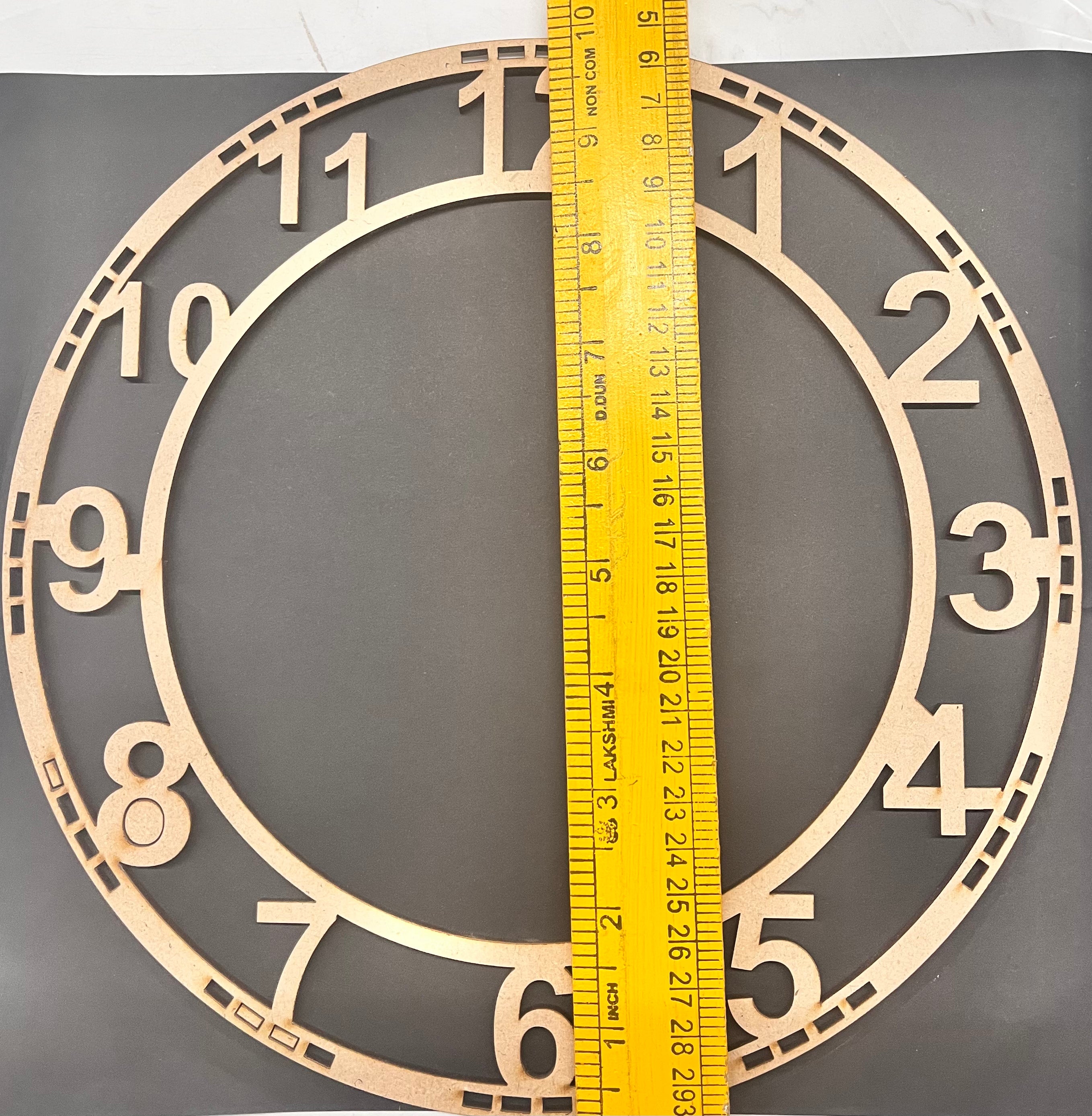 Wooden mdf clock number 10inch