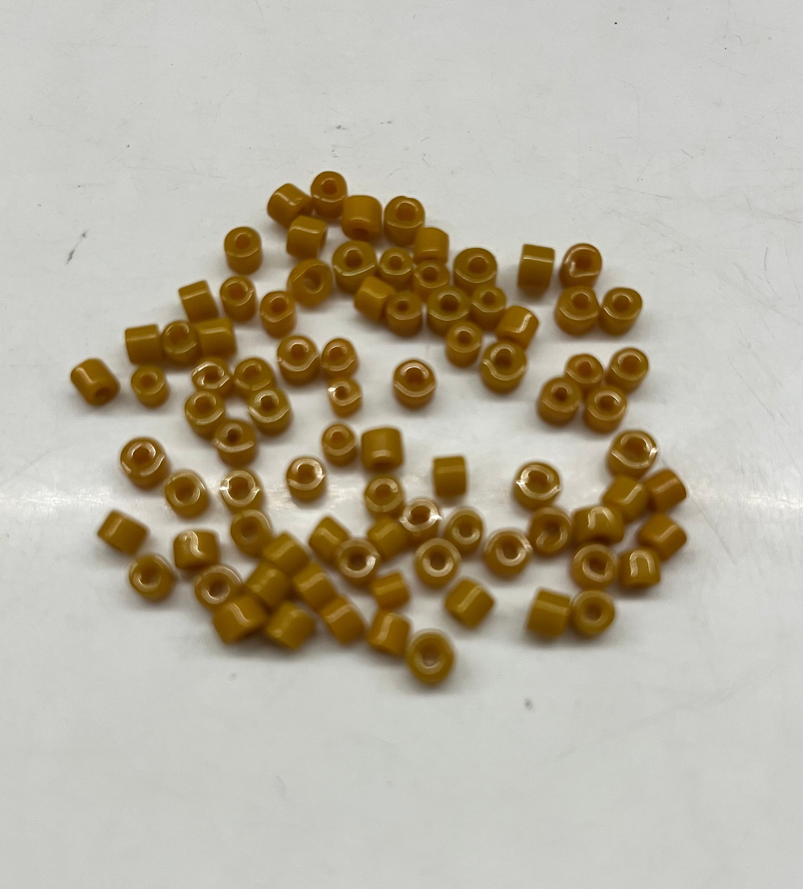 Drum Glass beads yellow mini -3 -50g pack