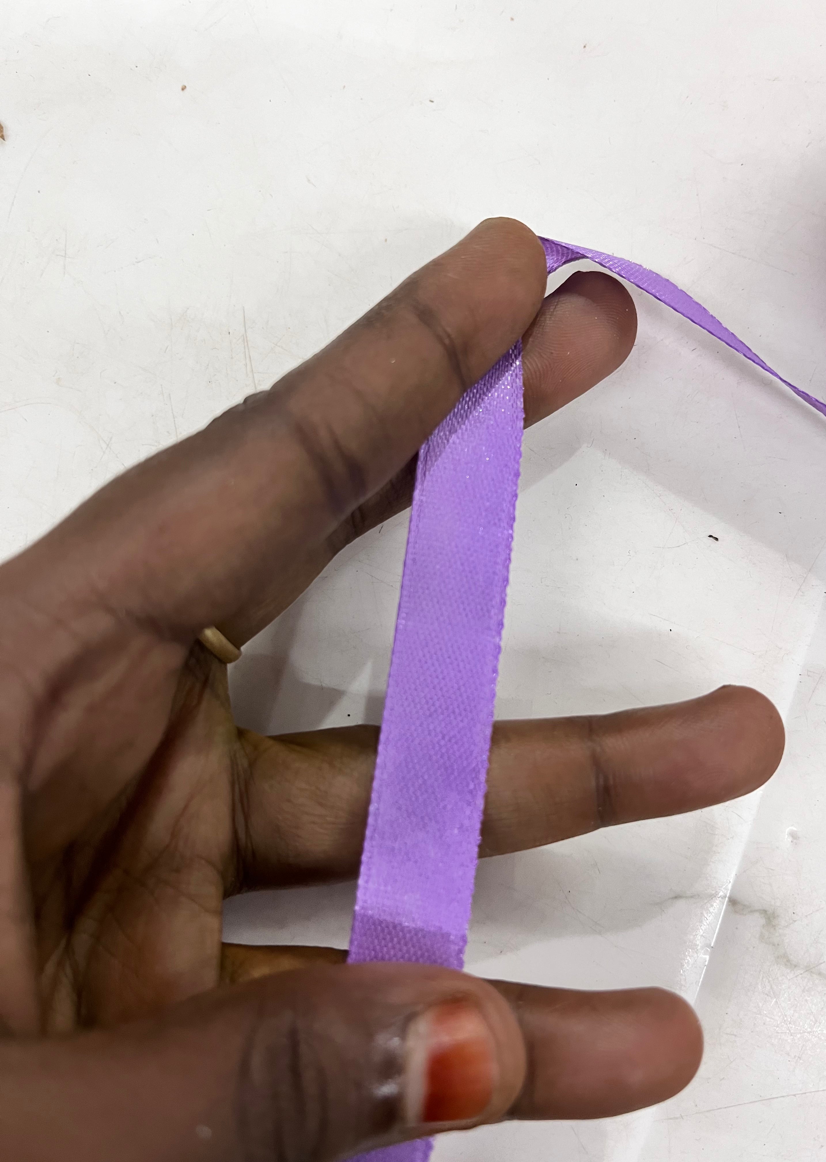 Satin ribbon -half inch 10 metres assorted colours 10pc roll