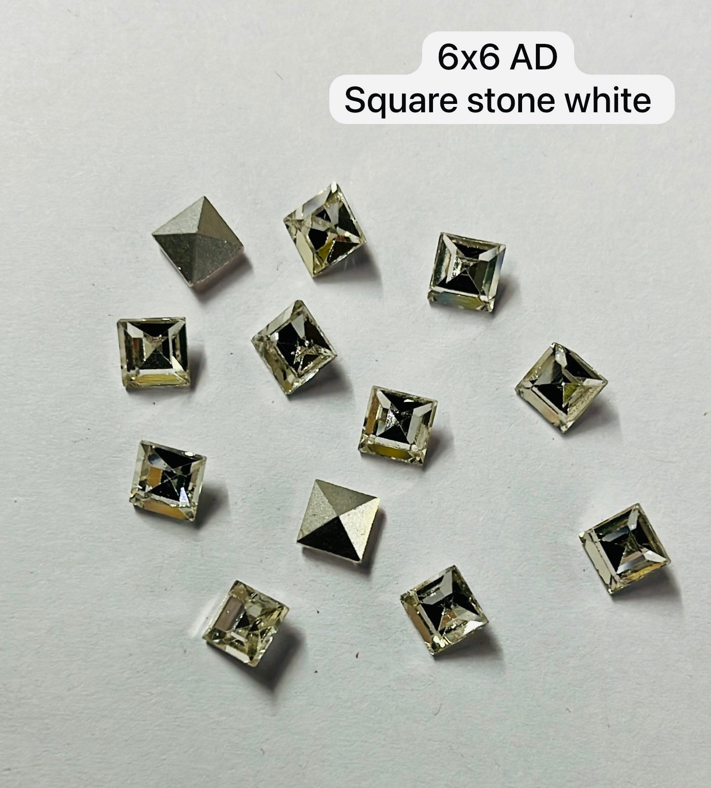 6x6 AD square Tanjore painting American diamond stone-12stones 1pack/3vibrant colours