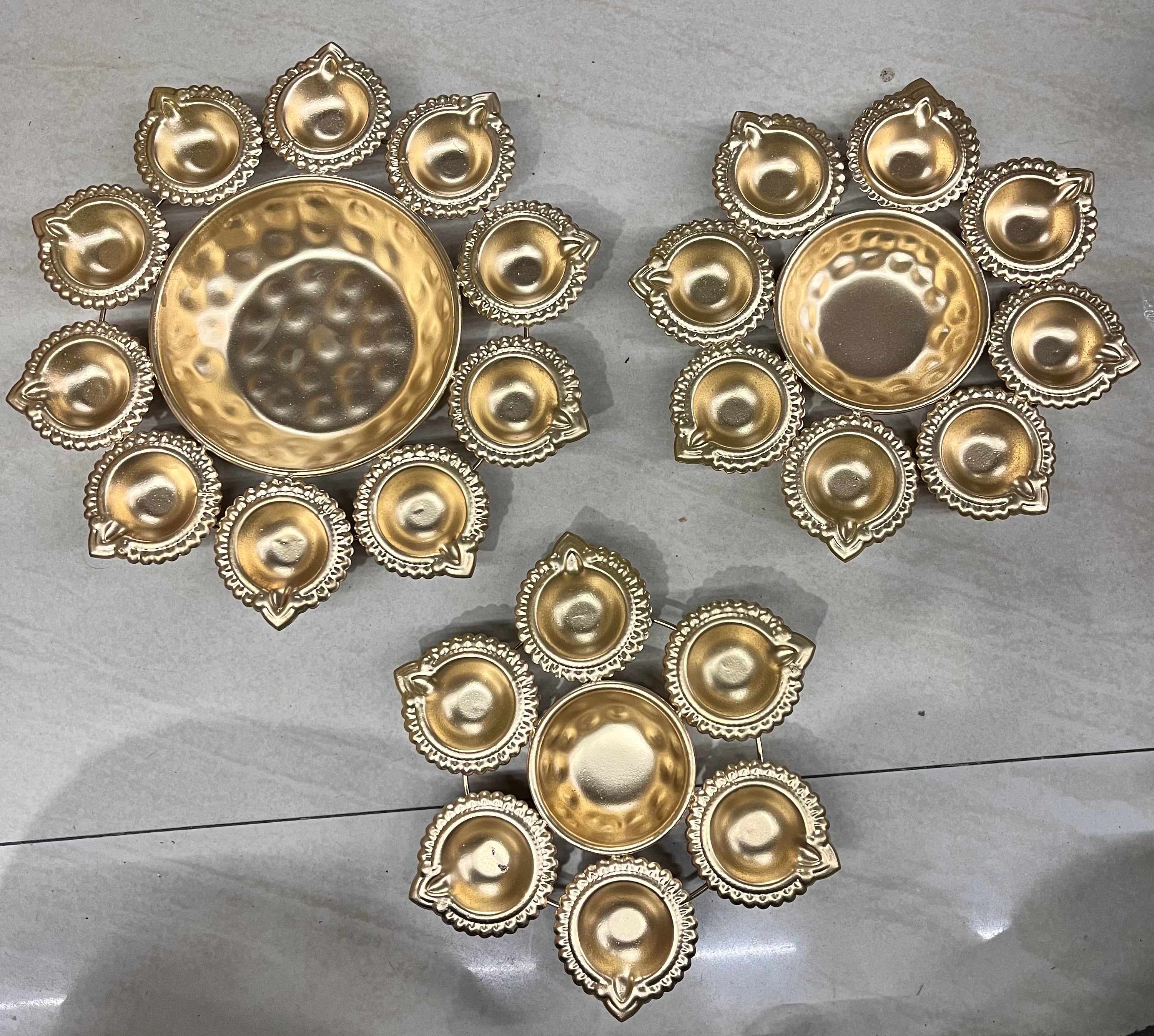 Golden metallic urli different size -1piece pack