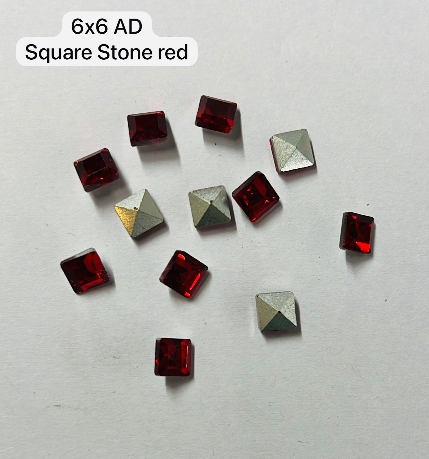 6x6 AD square Tanjore painting American diamond stone-12stones 1pack/3vibrant colours