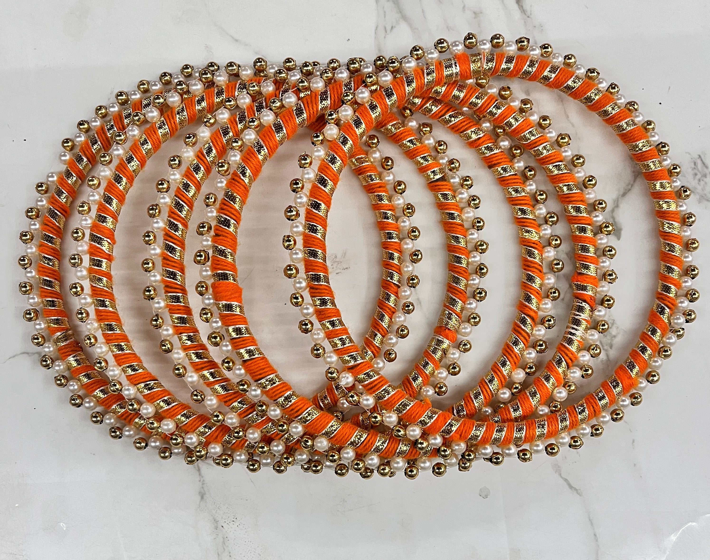 Rajasthani ring pearl 6inch set of 5piece- 1pack