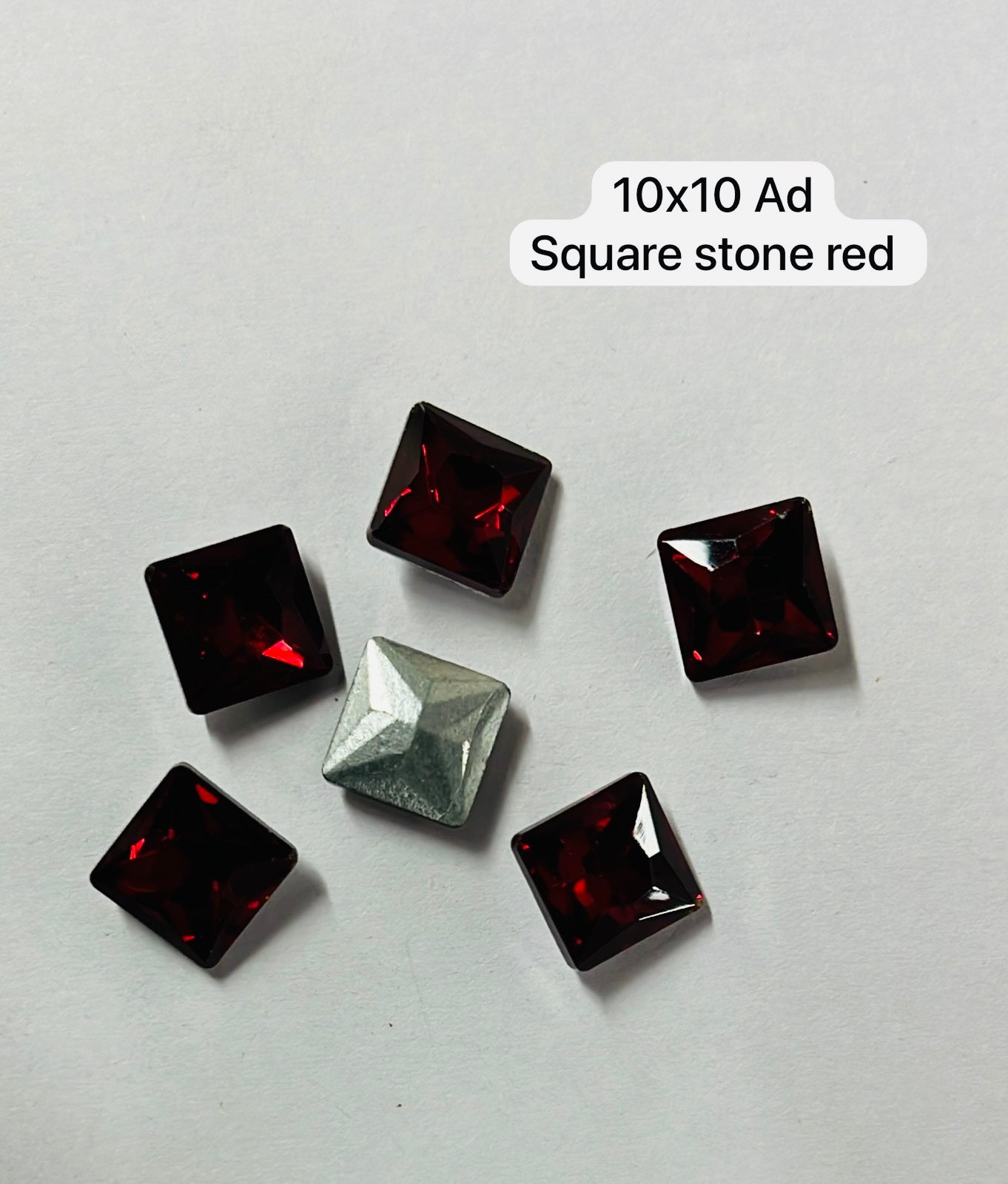 10x10-AD square Tanjore painting American diamond stone-6stones 1pack/3vibrant colours