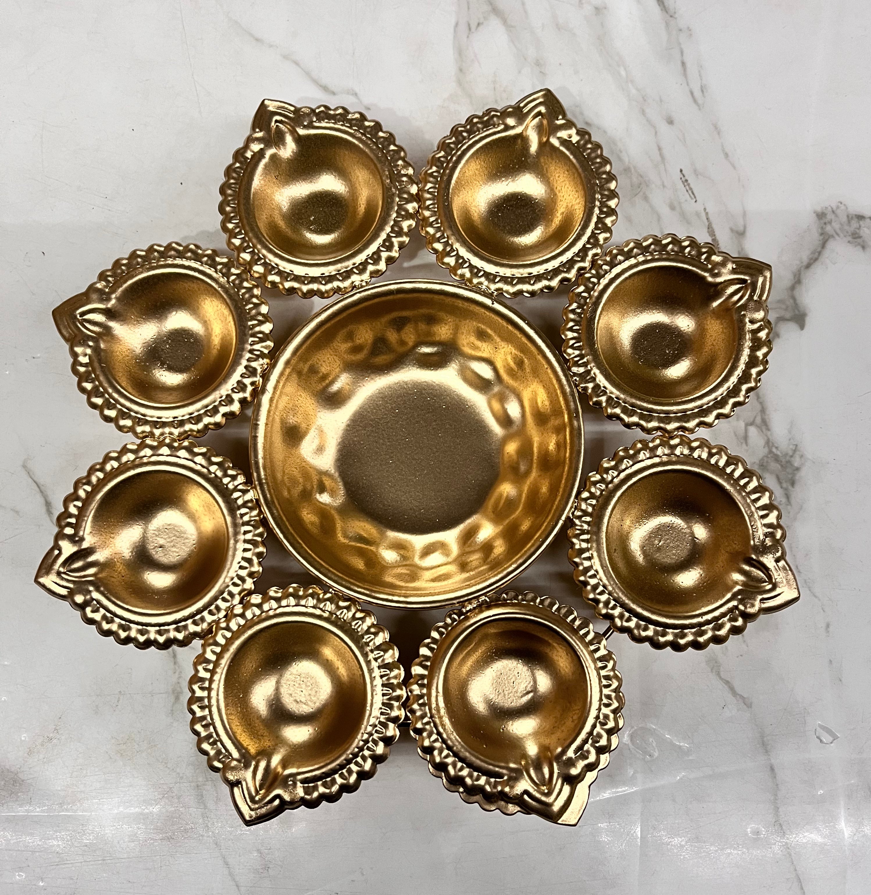 Golden metallic urli different size -1piece pack