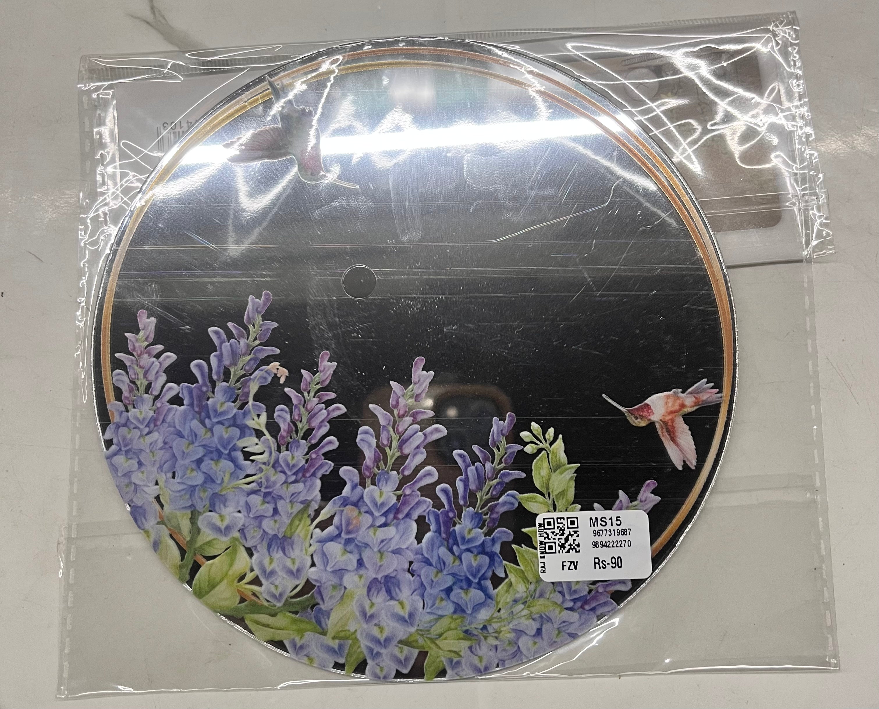 Mirror stickers 6inch-15cm -assorted design 1piece -ms15
