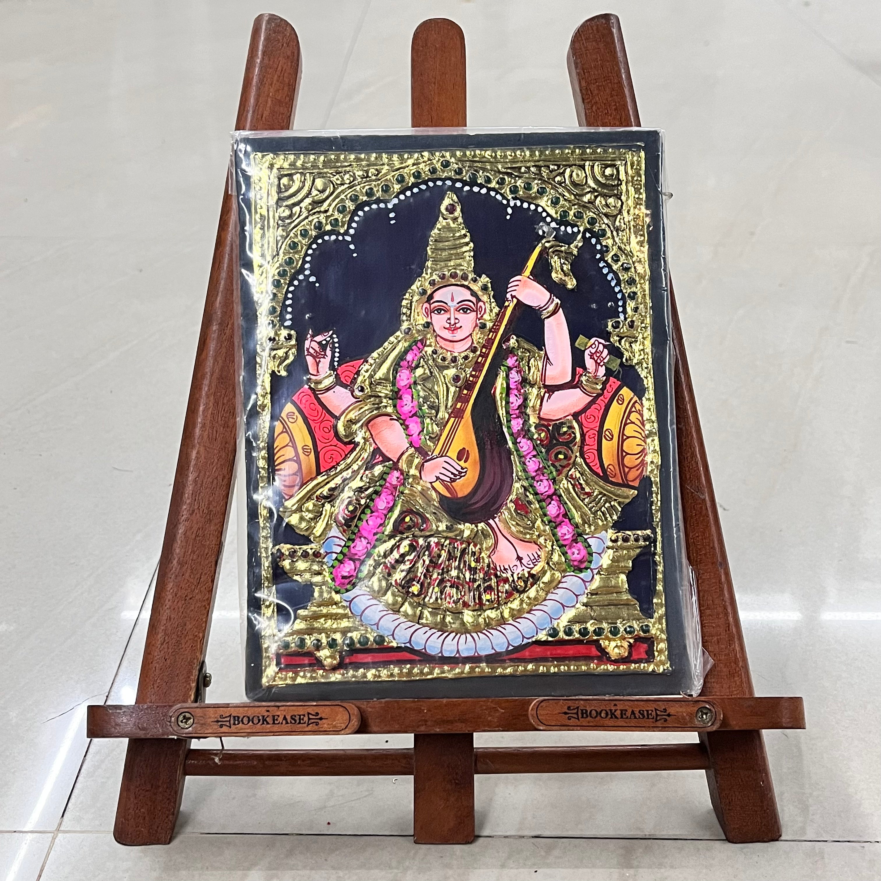 Saraswathi Tanjore painting 8x6 (15days delivery form payment date)-1pack