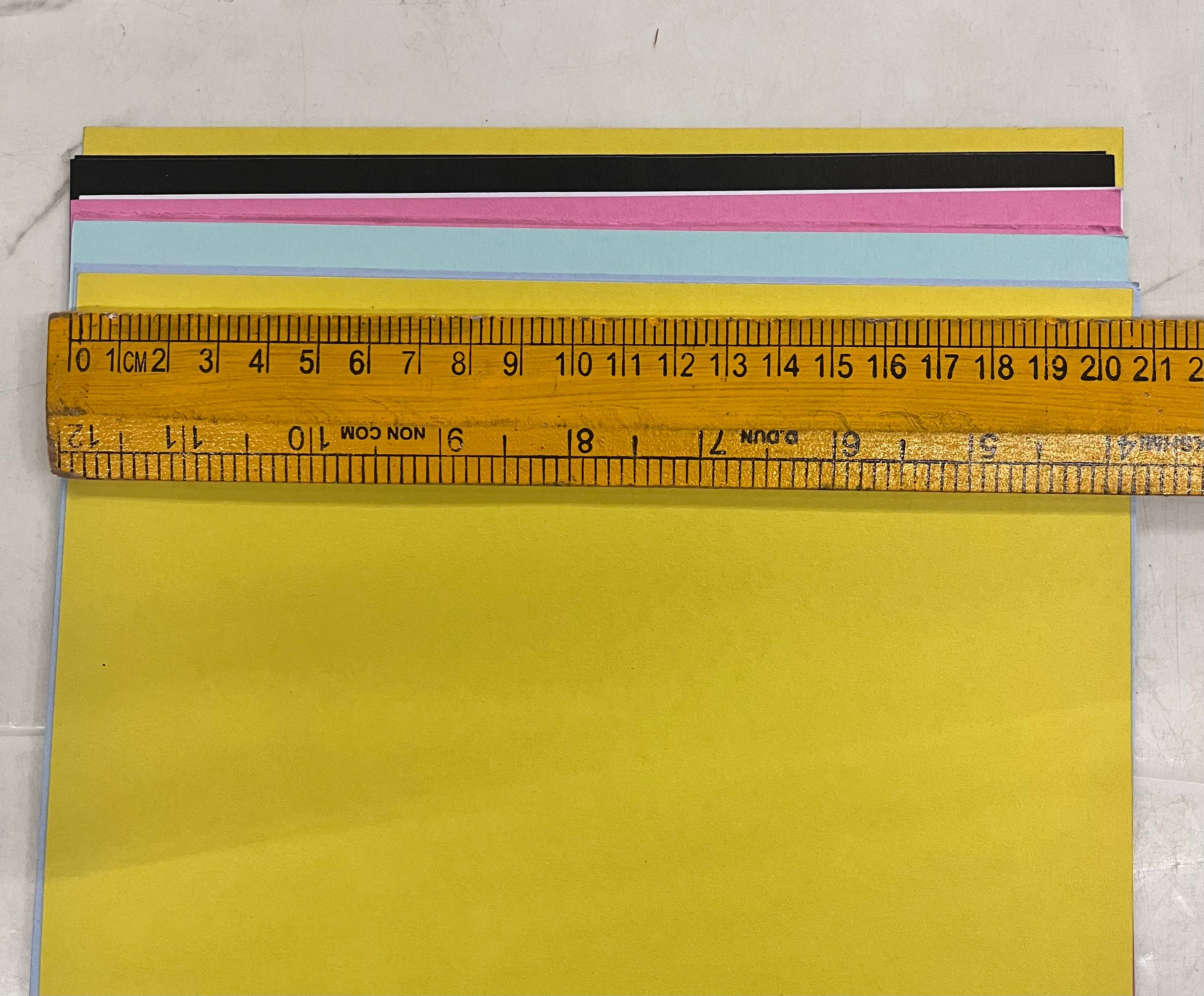 A4 chart paper assorted colours 12sheets