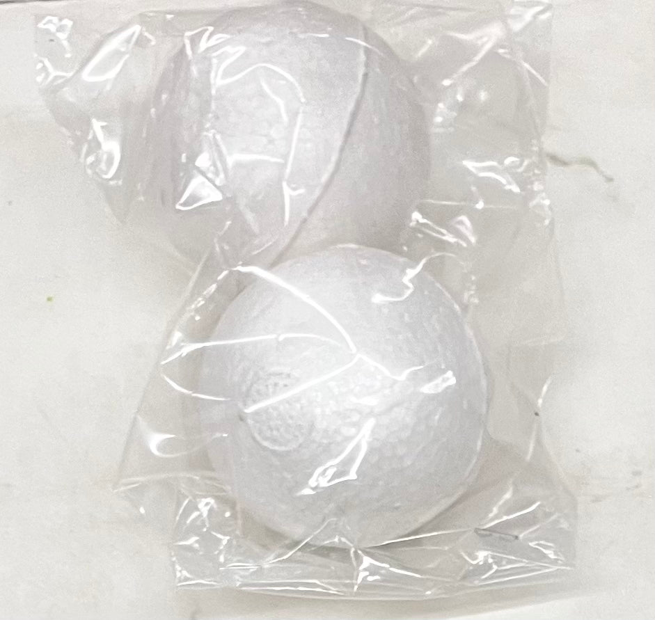 Thermocol balls -2piece 1pack