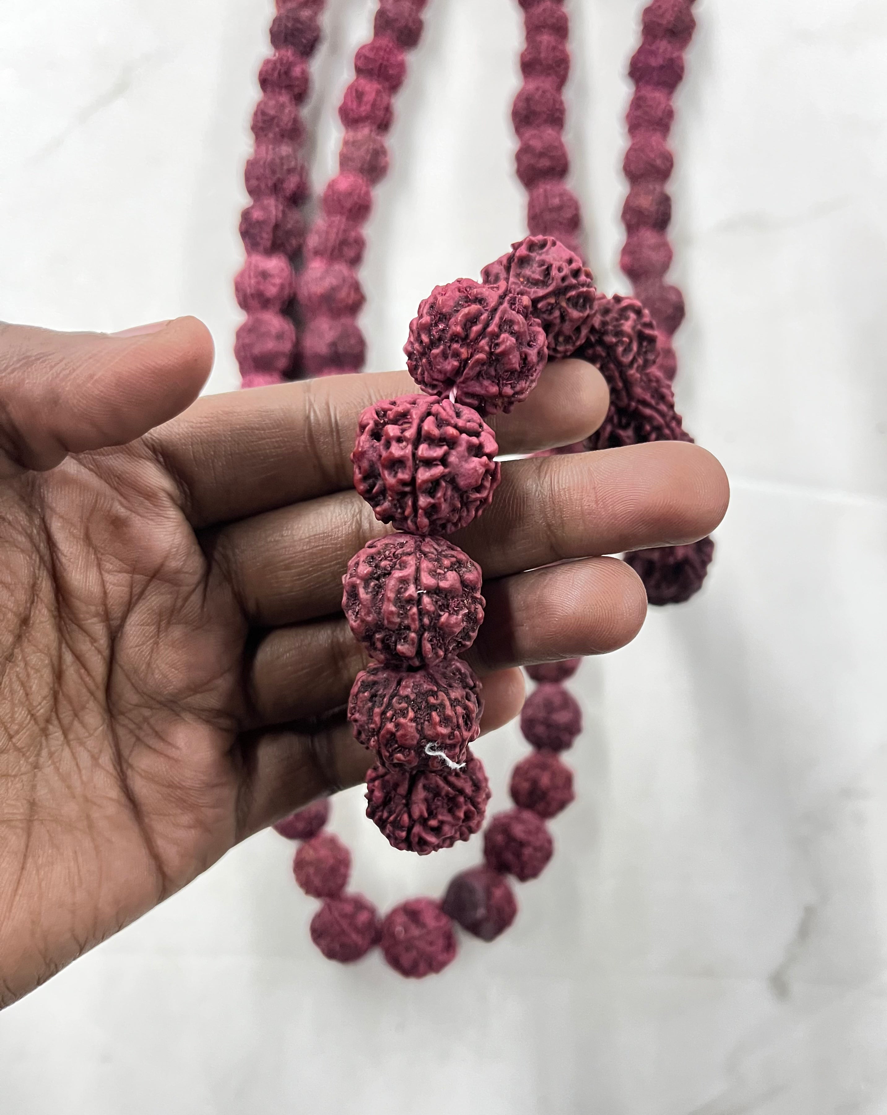 Rudraksha mala wooden beads 100 piece per line -1pack