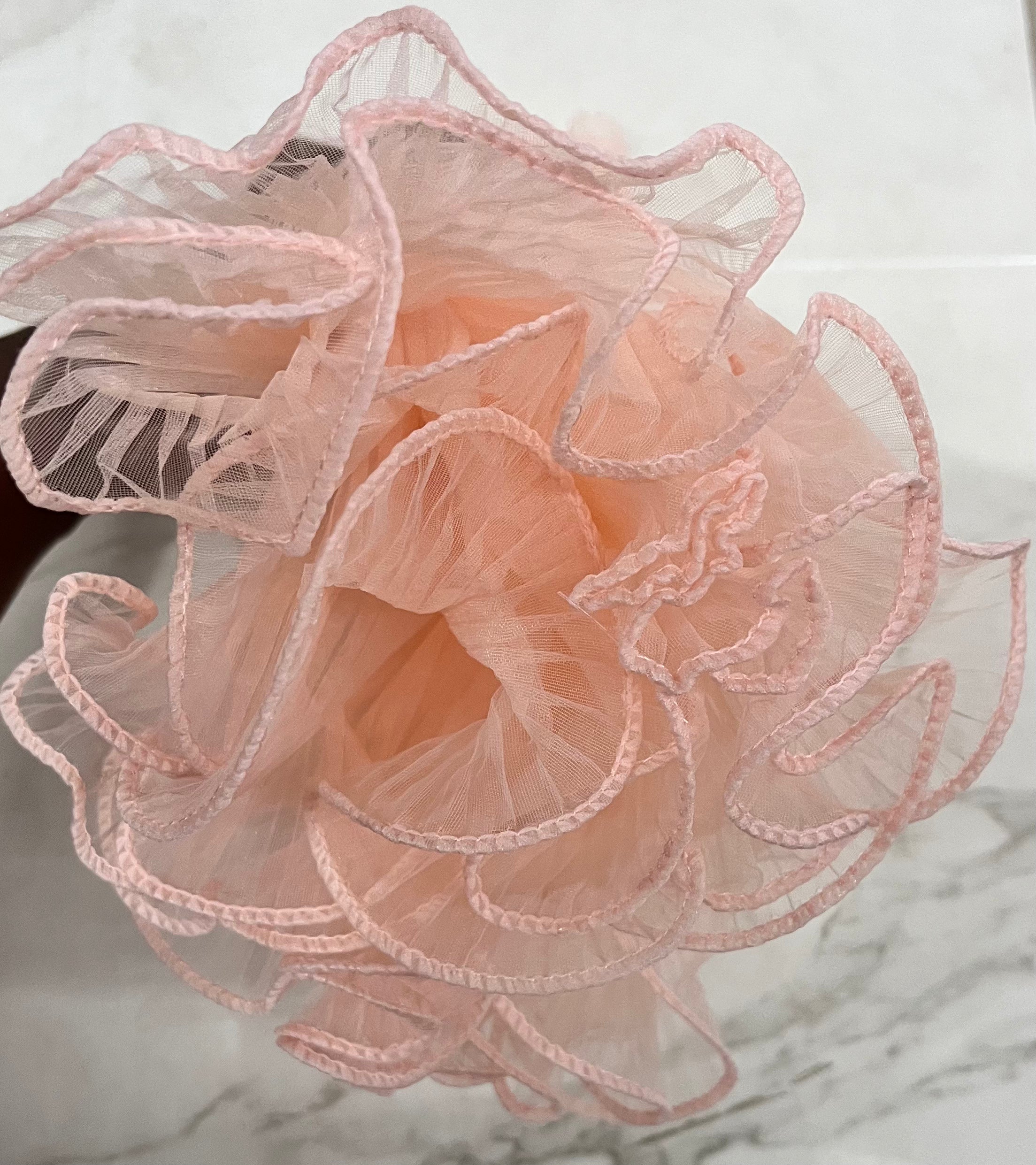 BOUQUET WARPING MASH -BWMSH White &Light orange 1piece pack