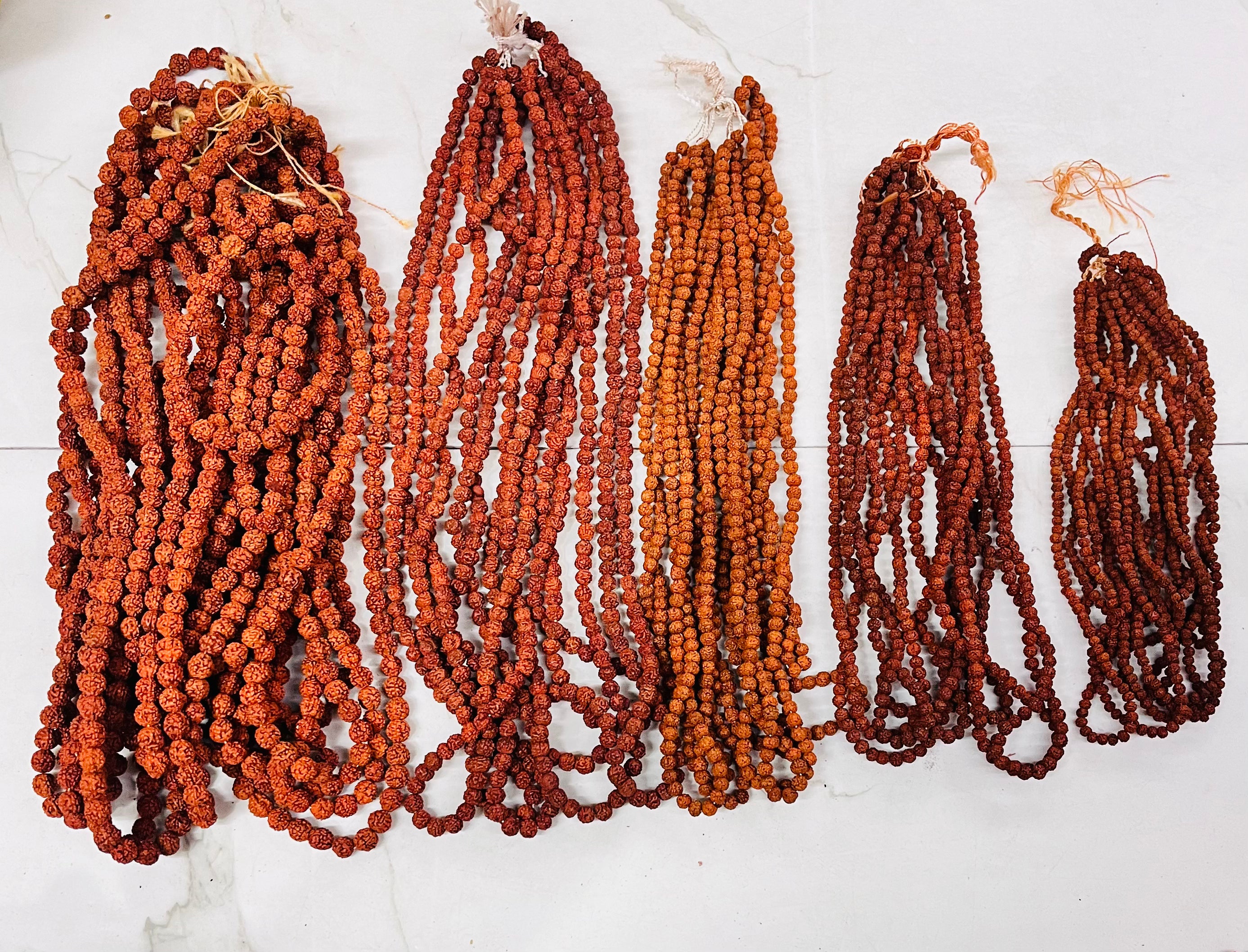 Rudraksha mala wooden beads 72 piece per line