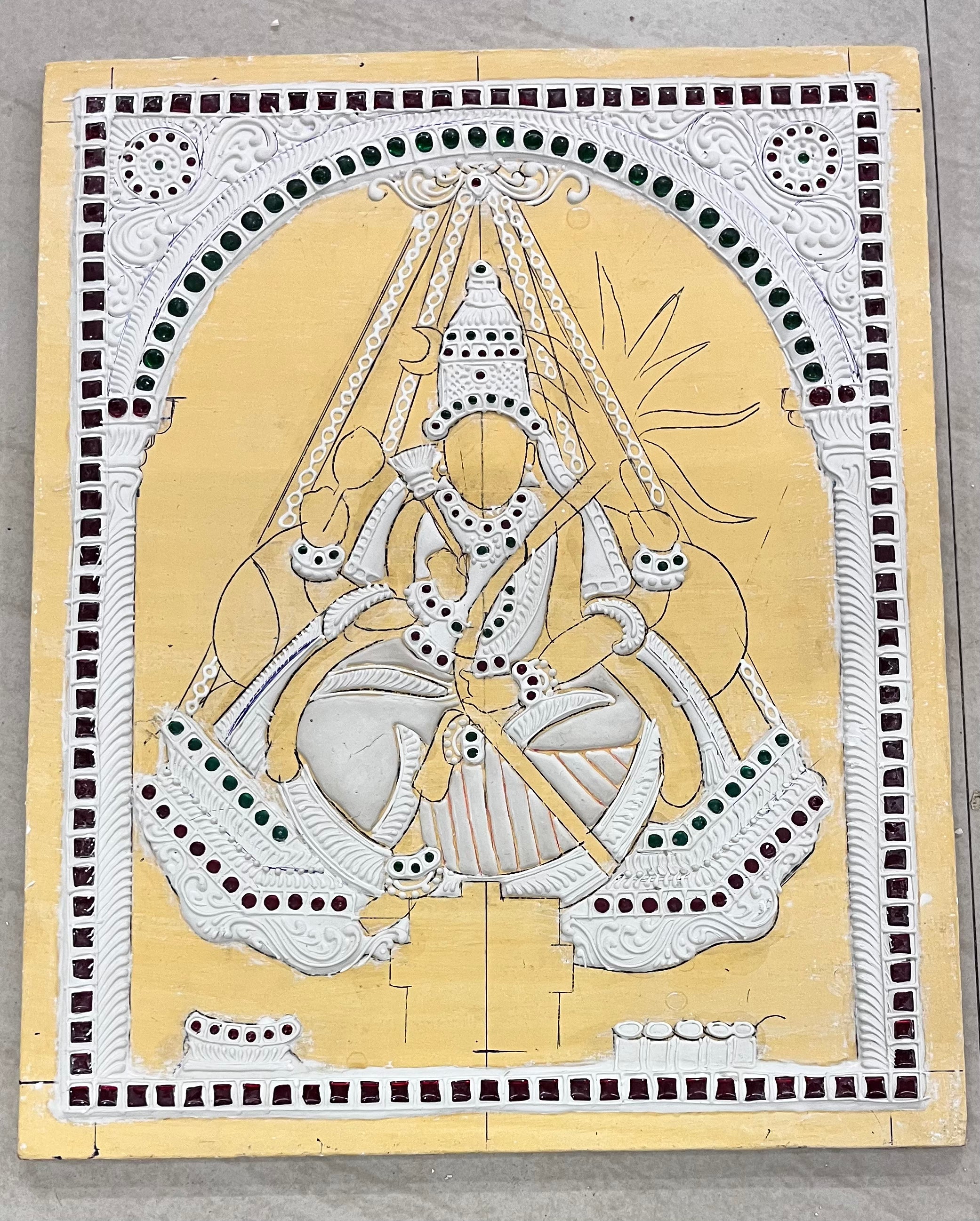 Raja Rajeshwari Tanjore Muck Board 12x15 -1Board(15 days delivery time)