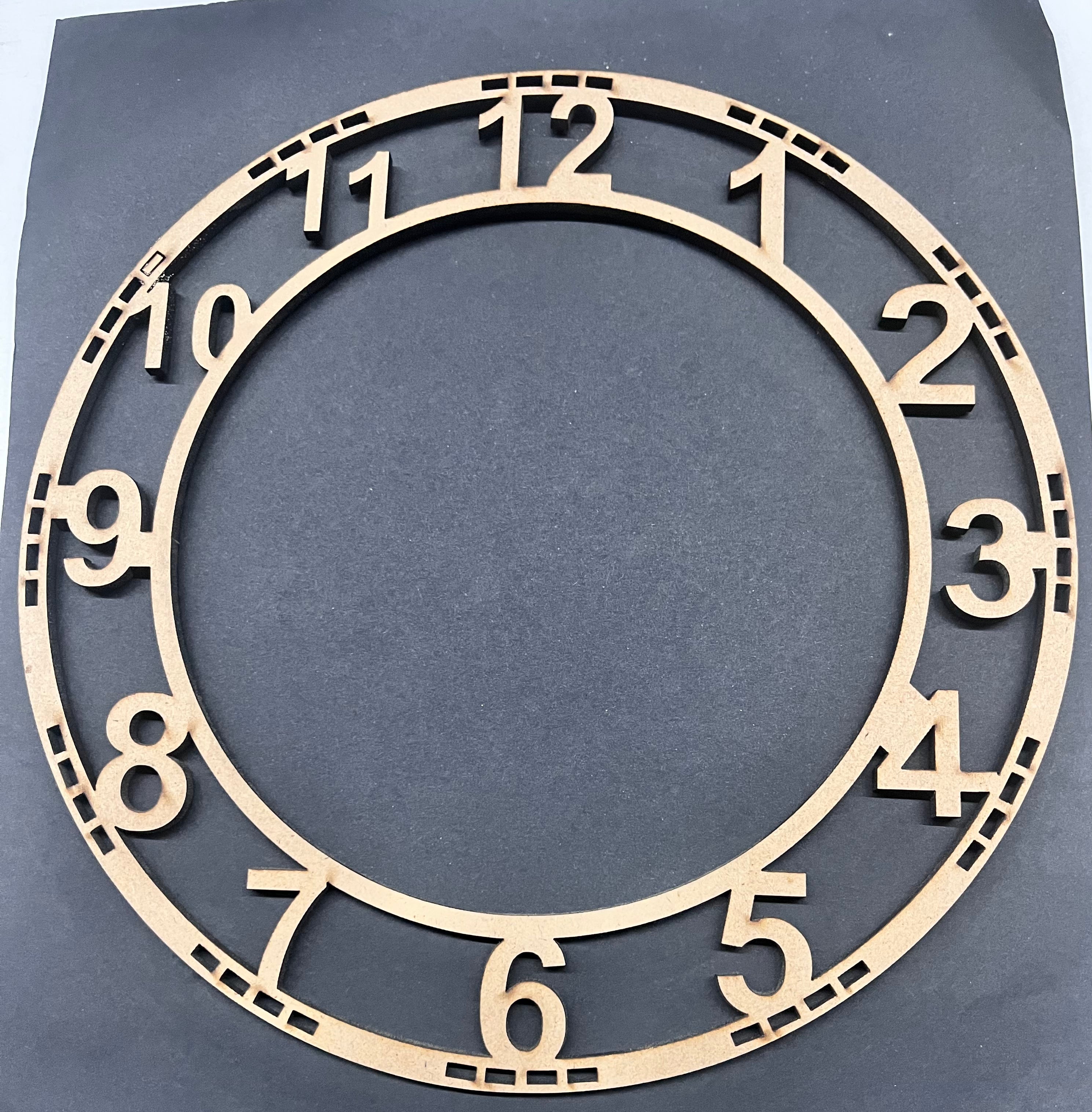 Wooden mdf clock number 8inch