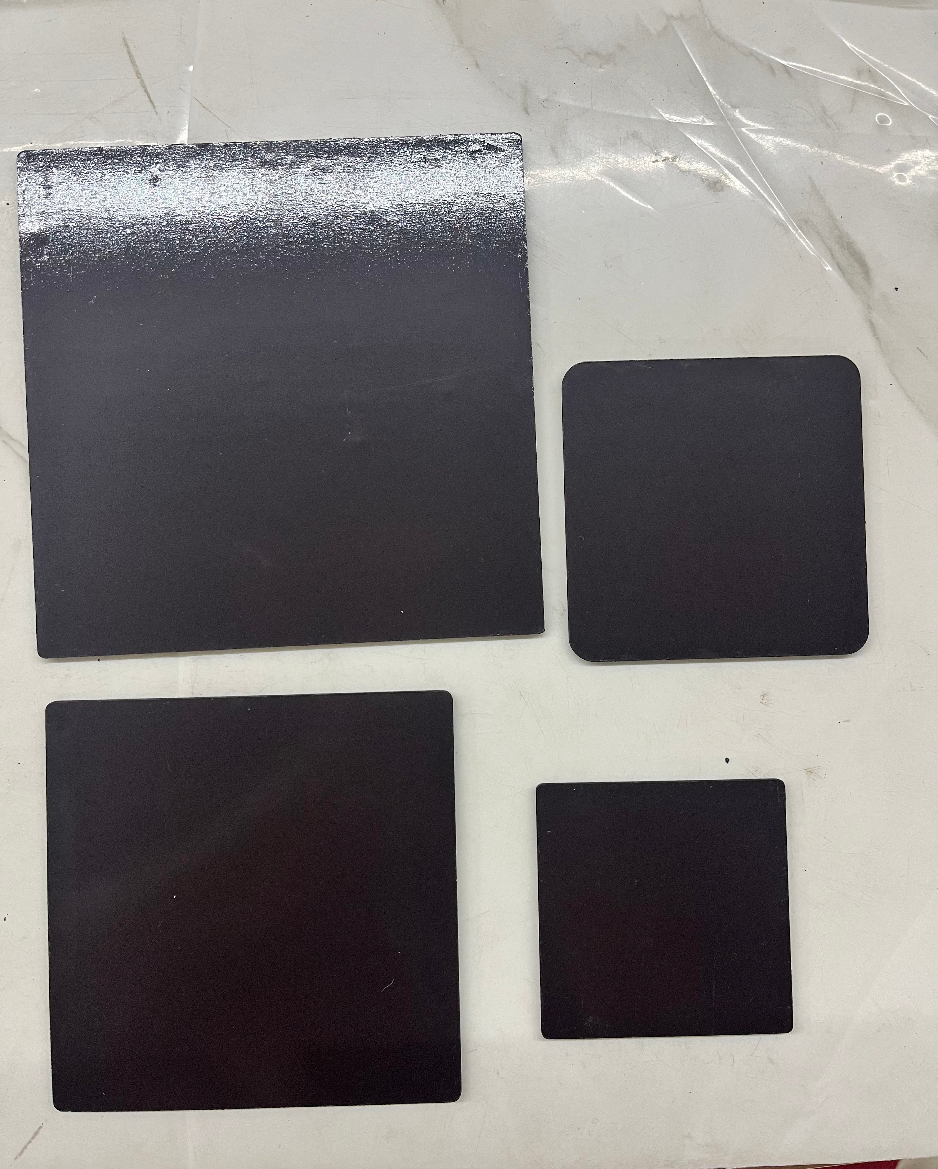Mdf plain fridge magnet set