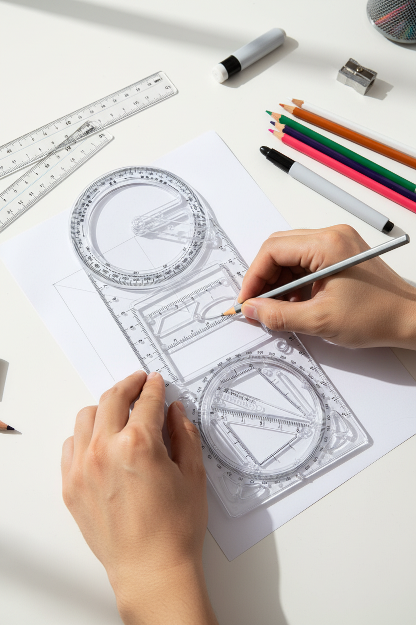 Pexon multipurpose geometric scale-PEXGS 1piece pack