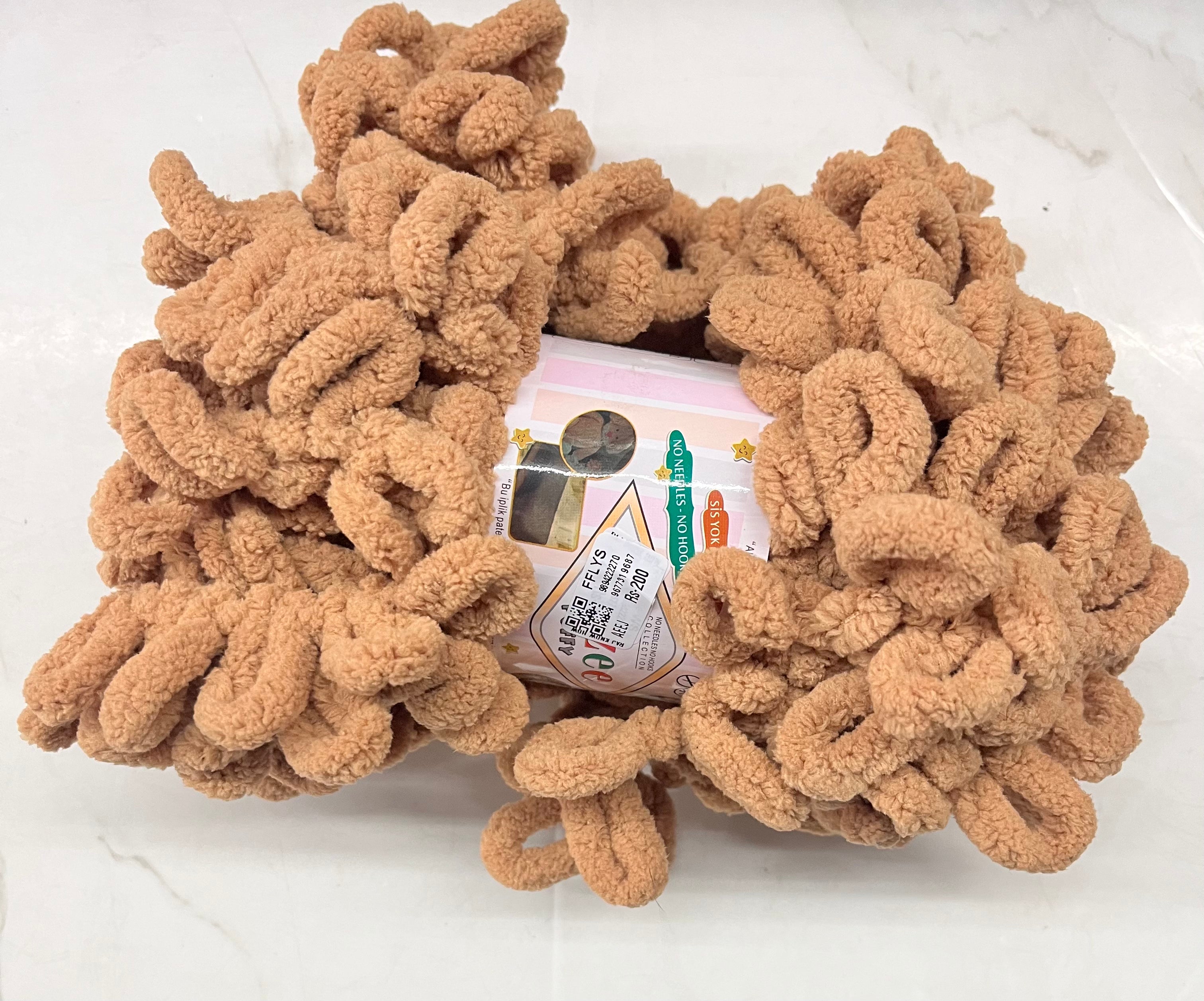 Fun finger loops puffy single colour -9m 100g -1piece