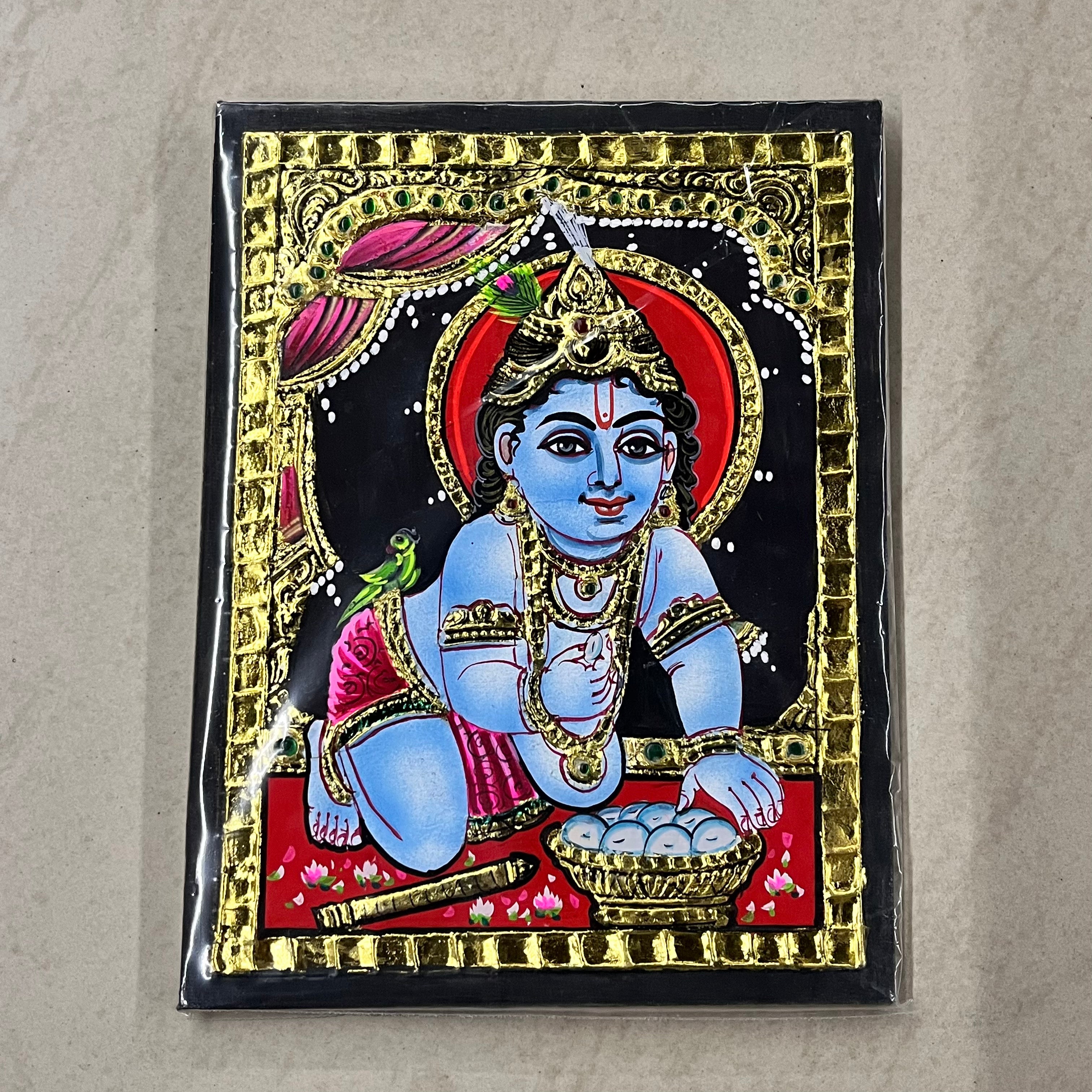 Little Krishna Tanjore painting 8x6 15days delivery form payment date-1pack