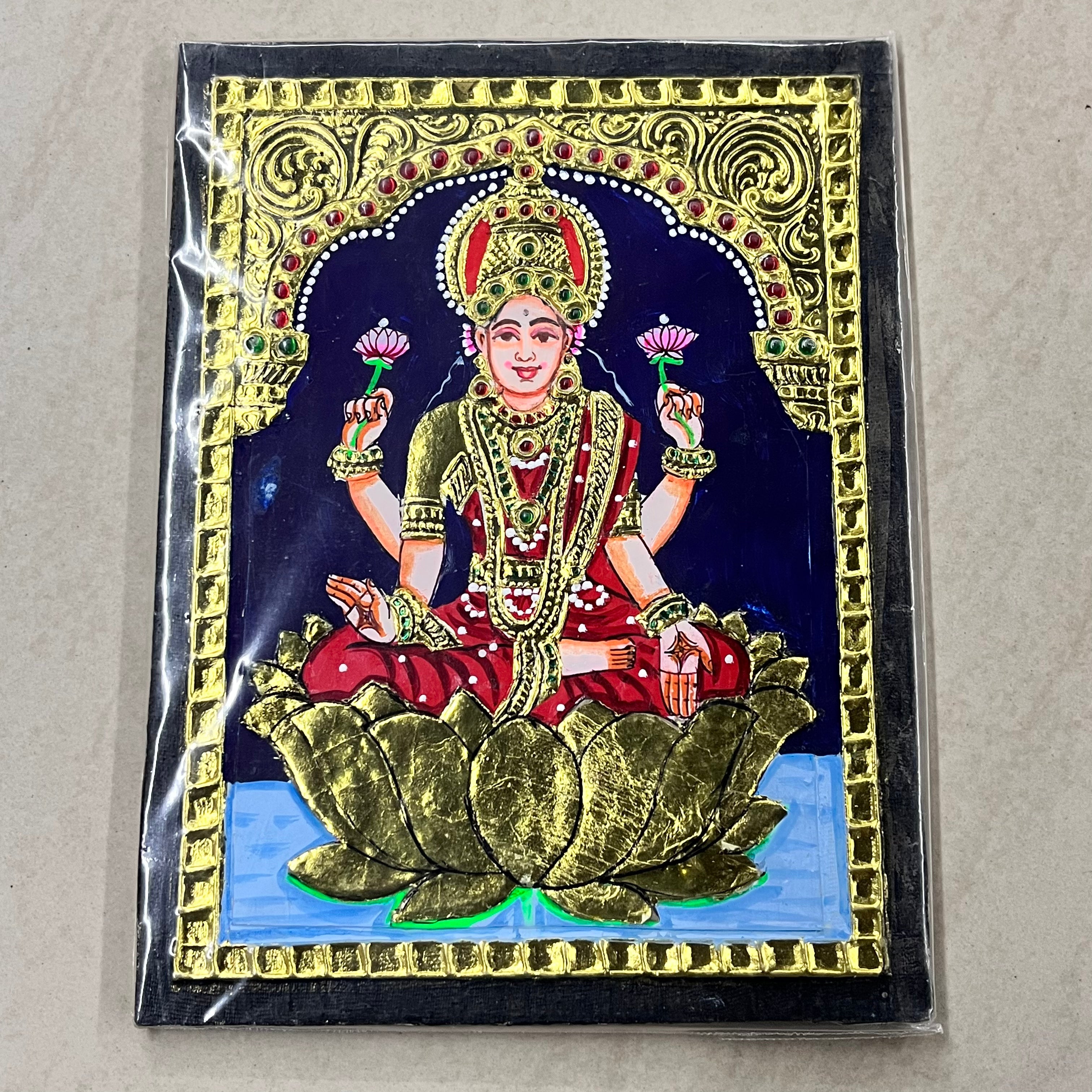 Lakshmi Tanjore painting 8x6 (15days delivery form payment date)-1pack