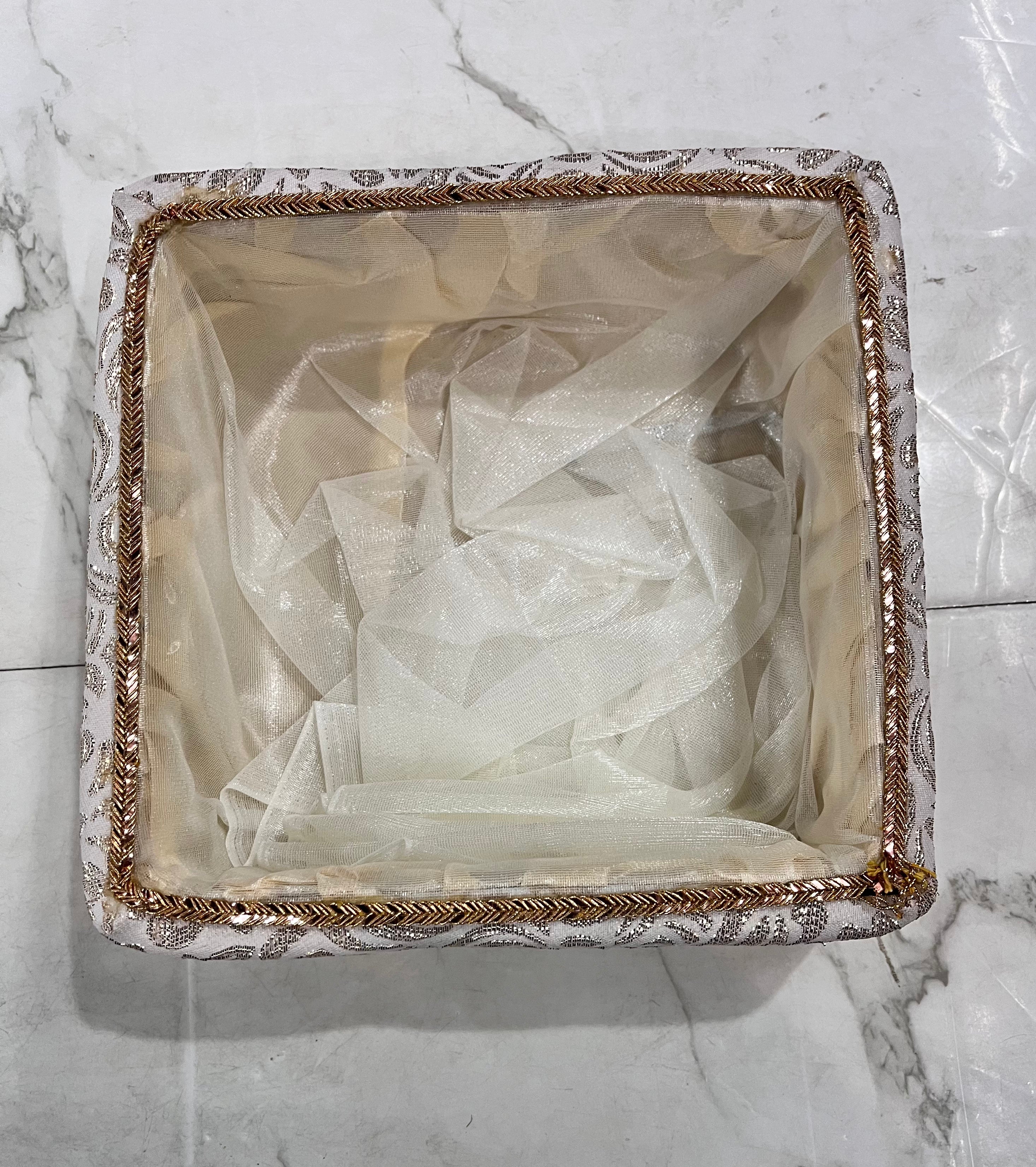 Square White gift hamper basket 6x6&8x8&10x10 3piece set -1pack