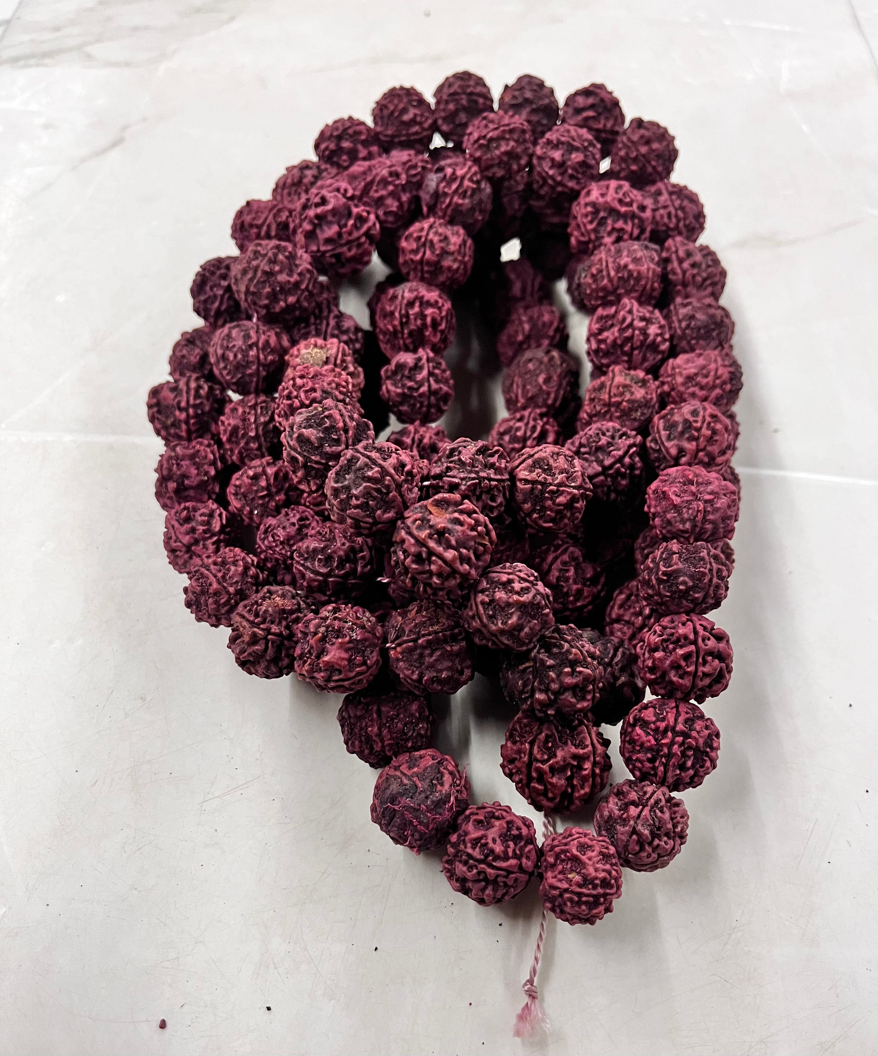 Rudraksha mala wooden beads 100 piece per line -1pack