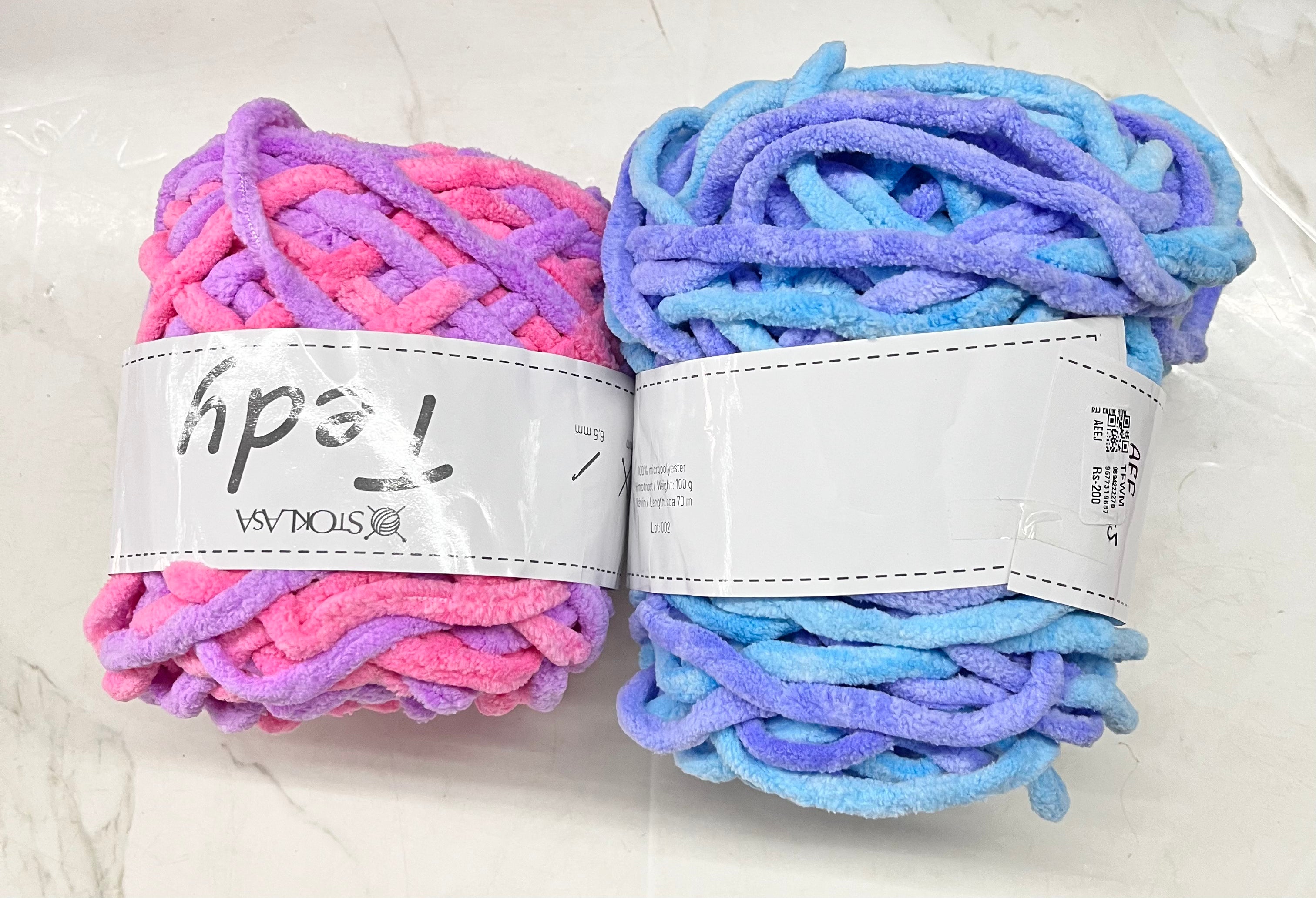 Tedy fluffy wool double colour-70m  100g