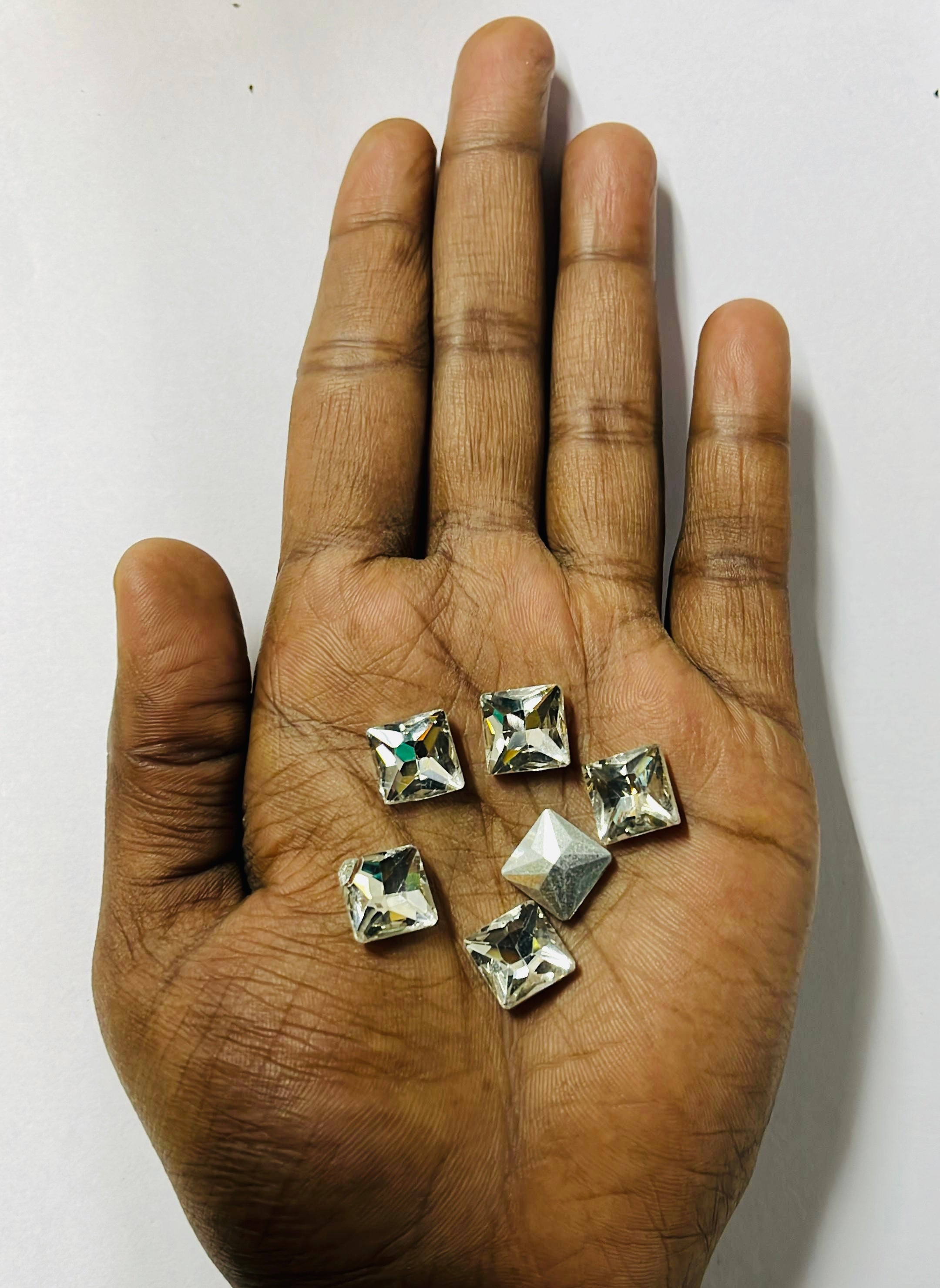10x10-AD square Tanjore painting American diamond stone-6stones 1pack/3vibrant colours