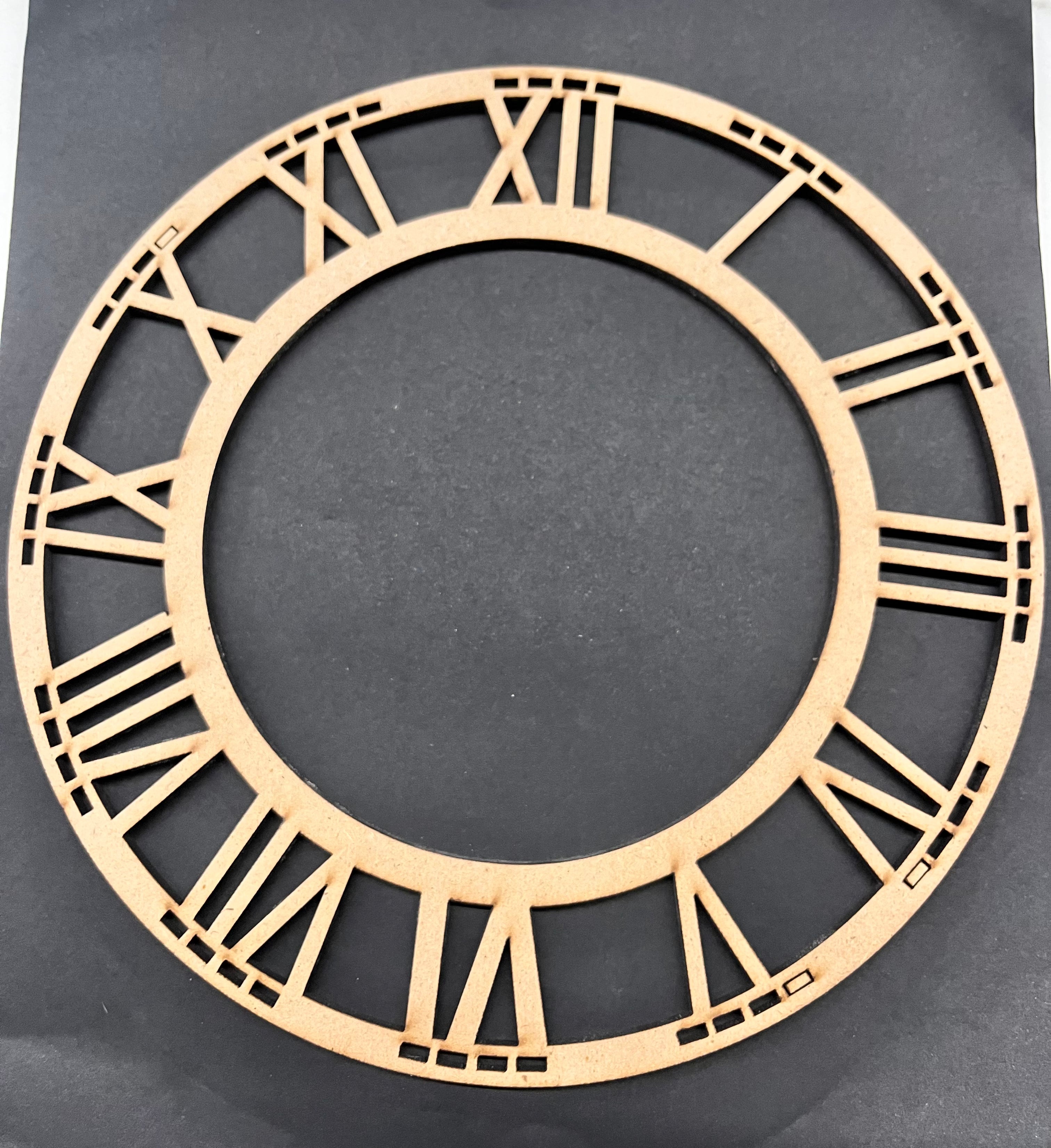 Wooden mdf clock roman 8inch-1piece